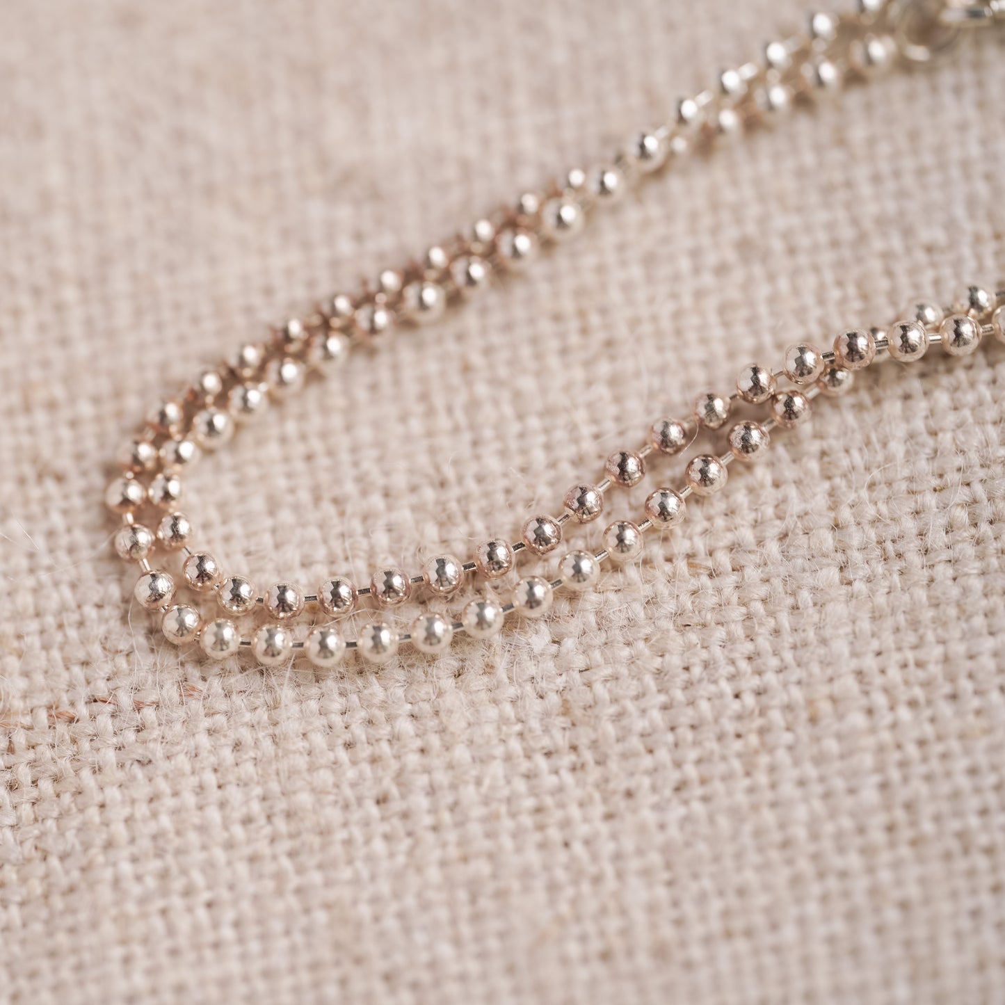 Vintage Sterling Silver Ball Chain Bracelet