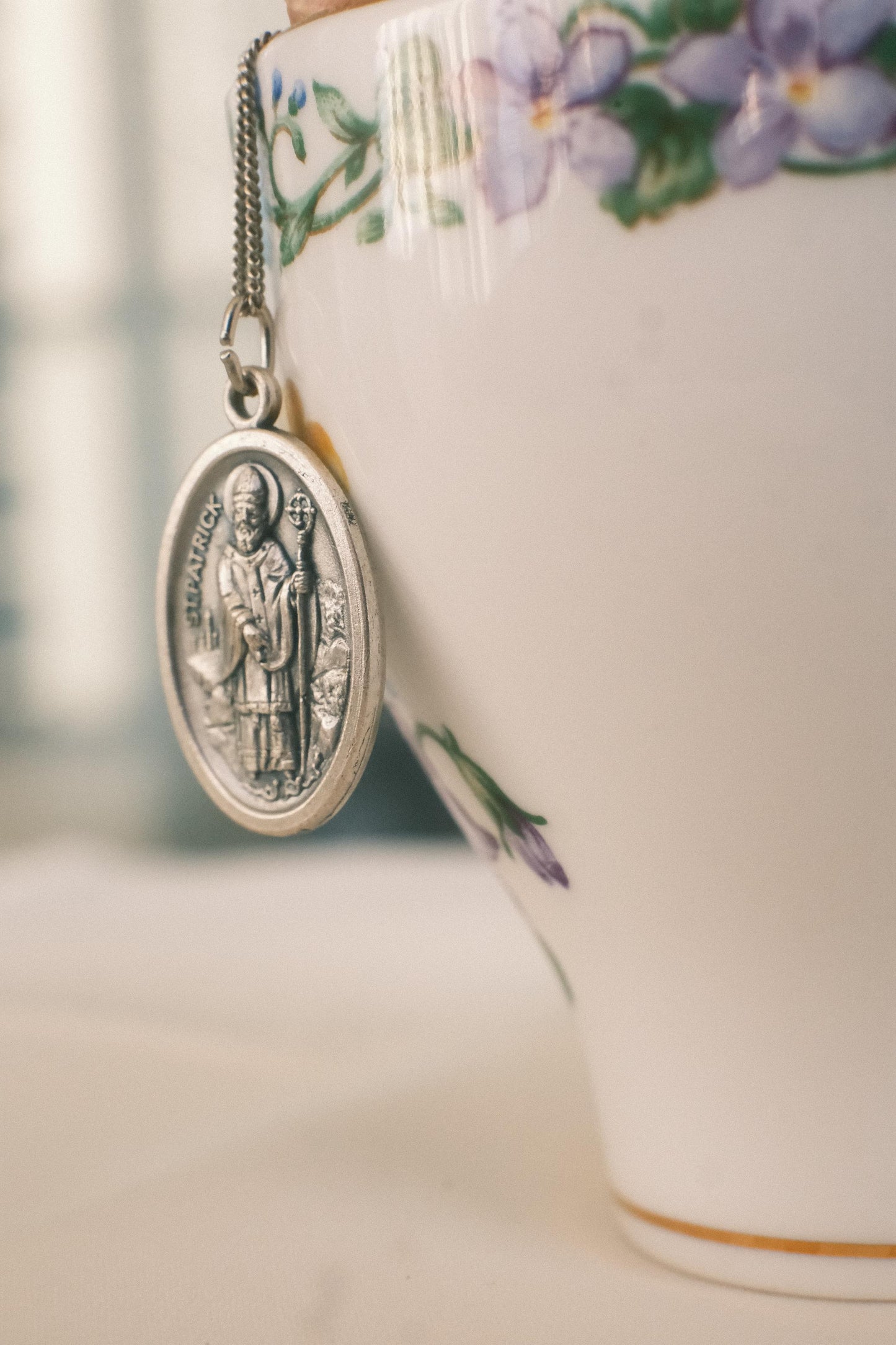 Médaille silver 925 pendant necklace: St Patrick