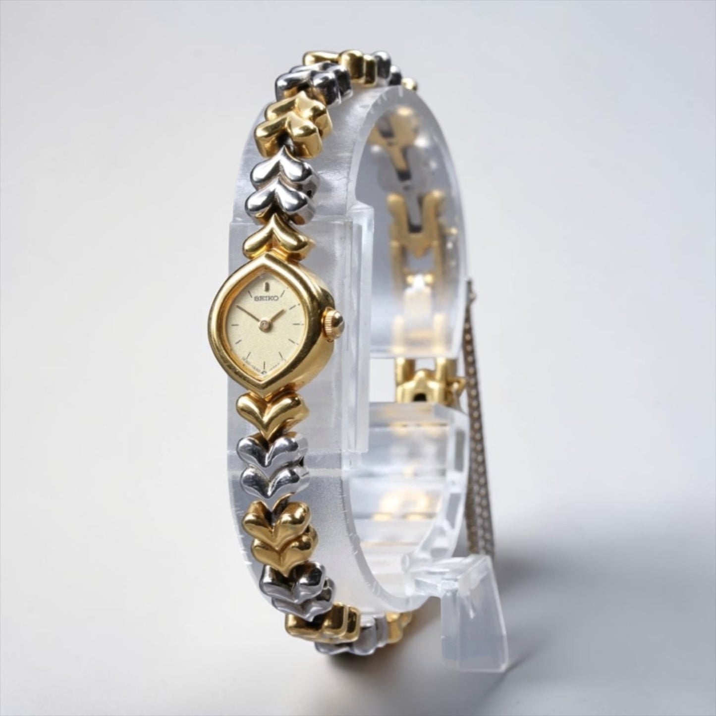 Seiko Quartz Small-Case Heart-Motif Two-Tone Bracelet Watch