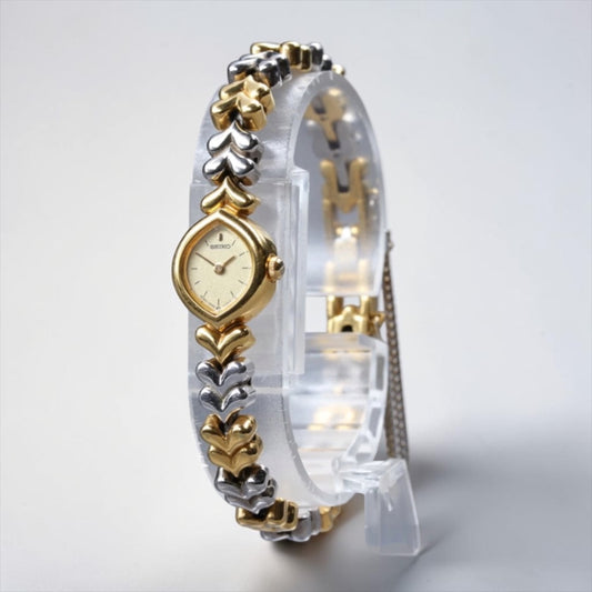 Seiko Quartz Small-Case Heart-Motif Two-Tone Bracelet Watch