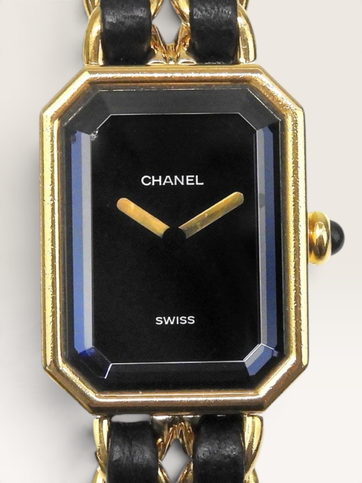CHANEL Première S – Vintage Gold-Tone Chain Watch