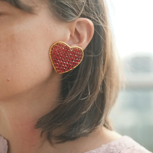 Vintage Valentino Heart Motif Earrings