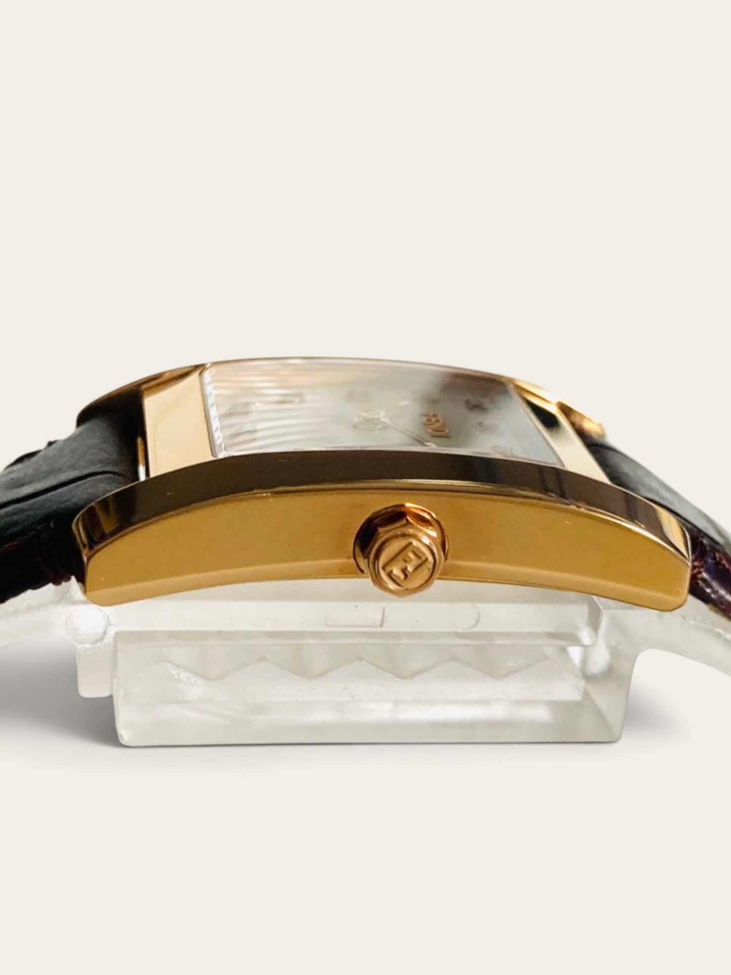 FENDI Vintage Watch "Orologi" (12P Diamond, Pink Gold)