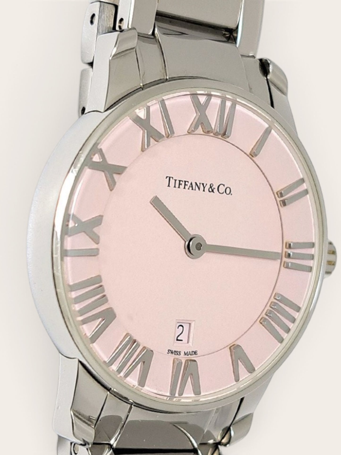 Tiffany & Co. Atlas Pink Dial Watch