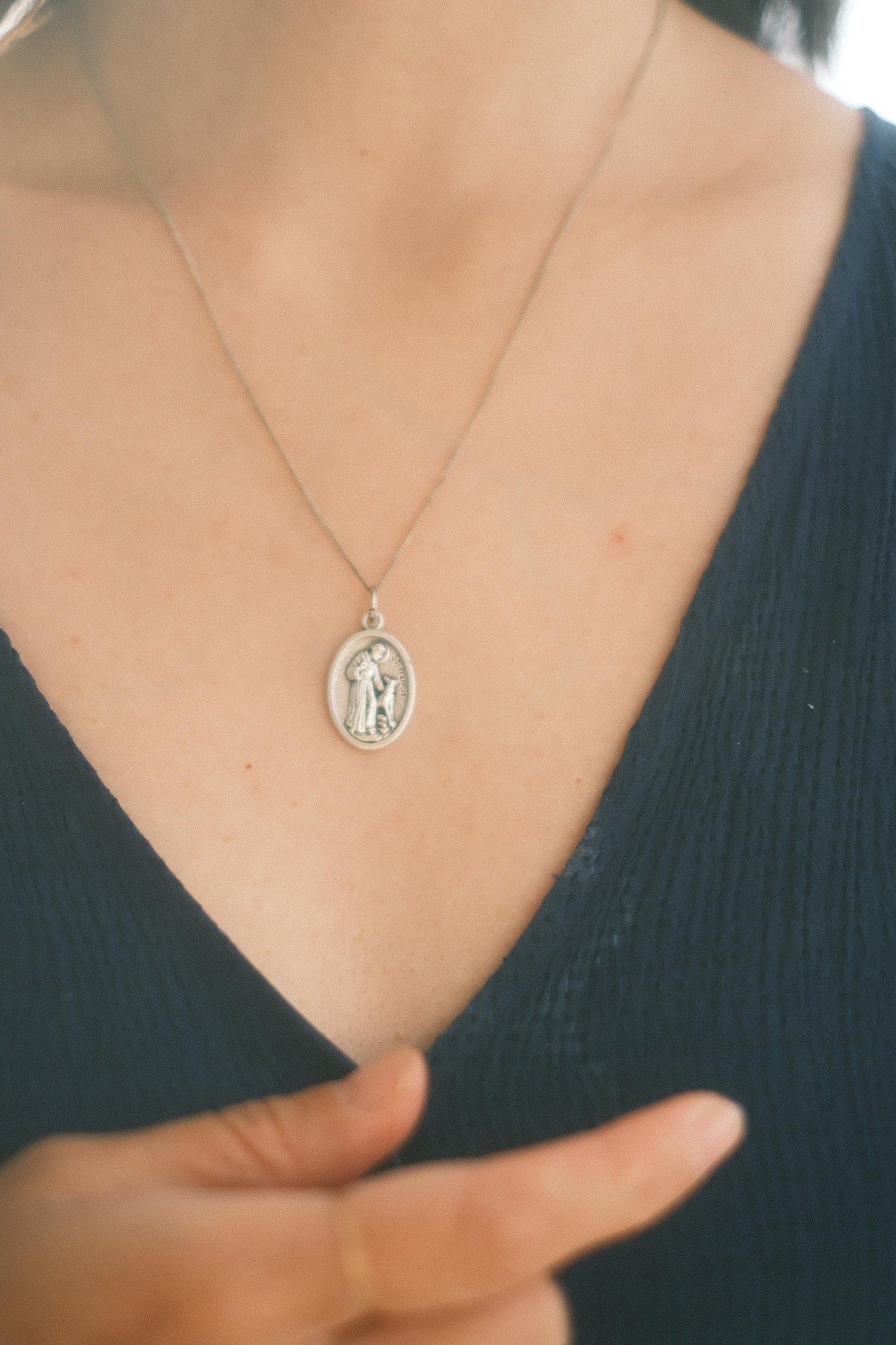 Médaille silver 925 pendant necklace: St Francis