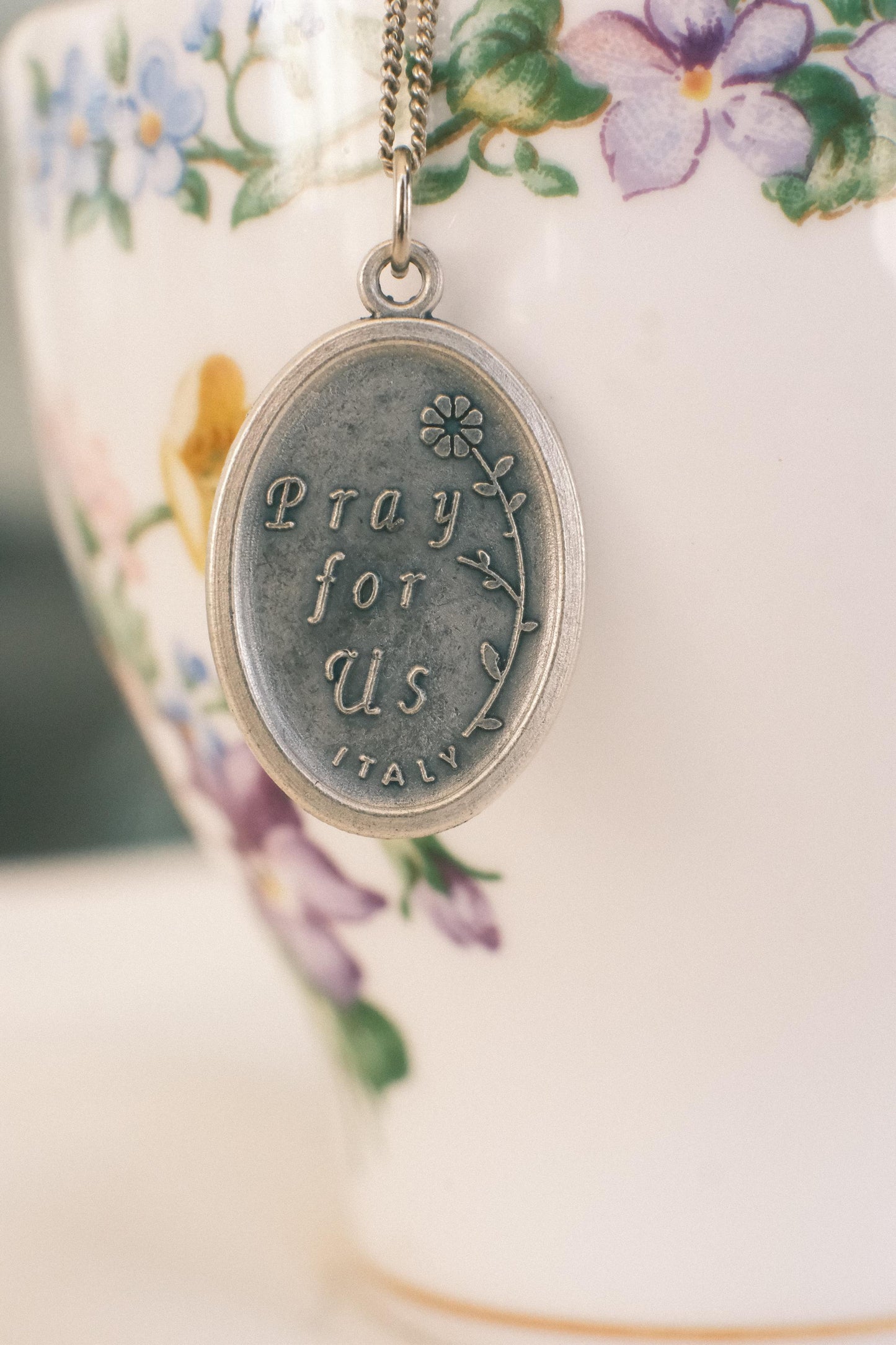 Médaille silver 925 pendant necklace: St Patrick