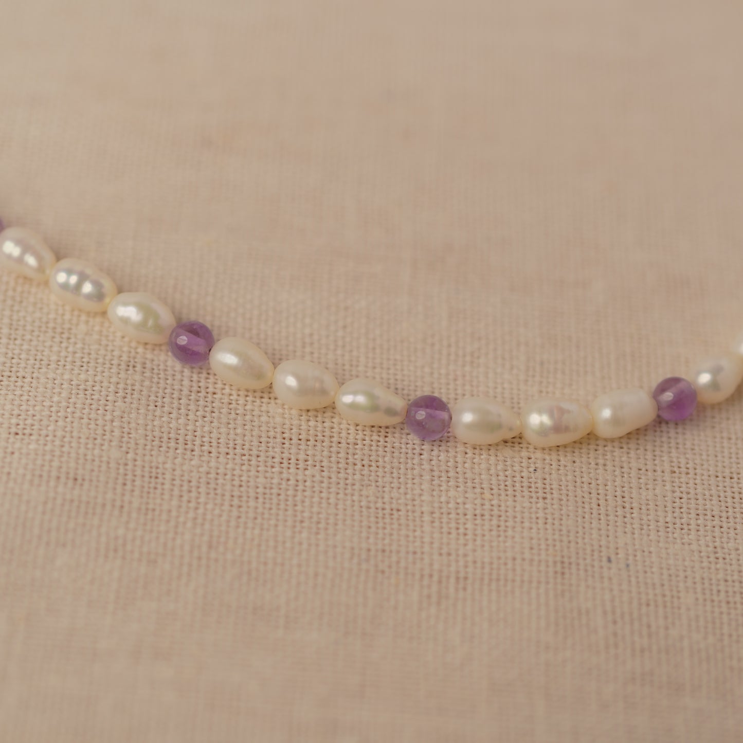 Vintage Pearl And Wisteria Stone Necklace