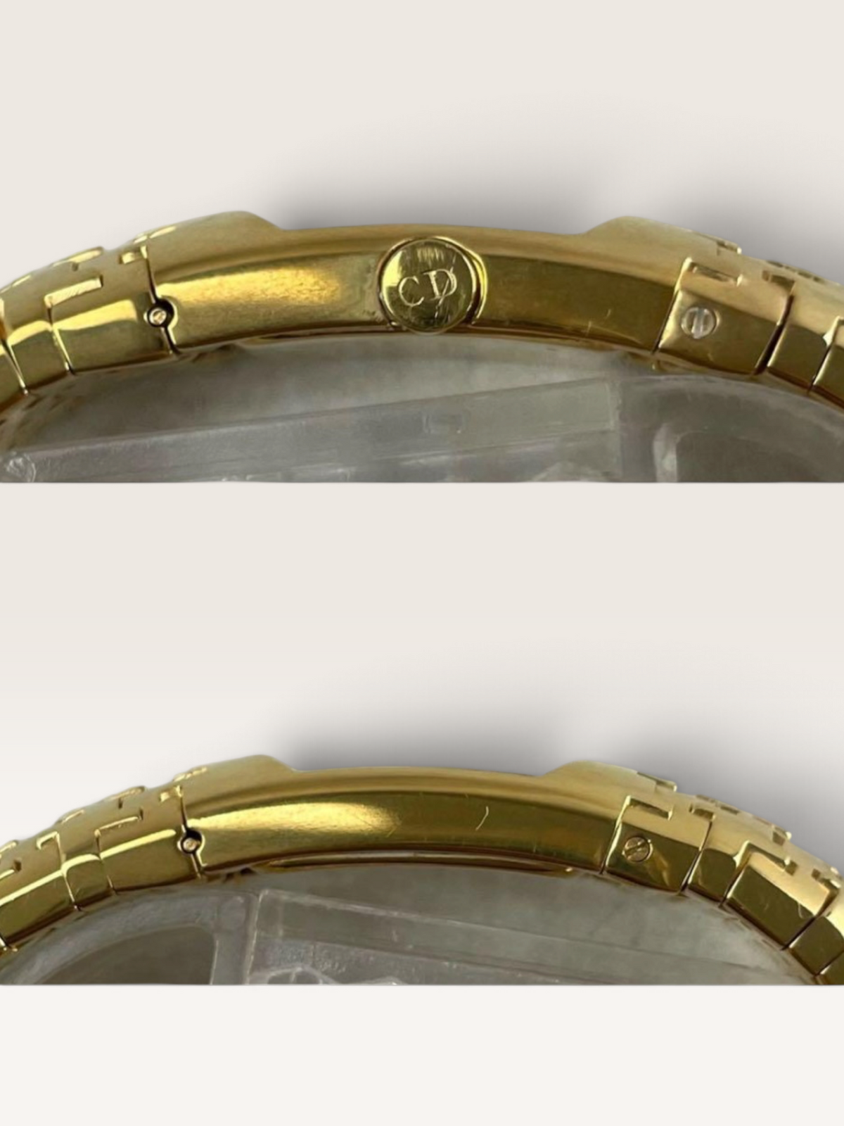 Vintage Christian Dior Black Dial Gold-Tone Watch