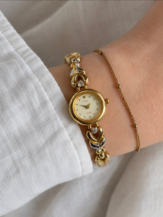 Vintage Seiko Alba Pino Heart Motif Bracelet Watch, 1991