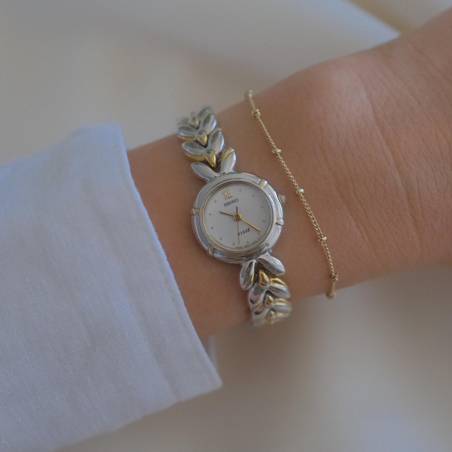 Seiko TISSÉ Laurel-Motif Two-Tone Bracelet Watch