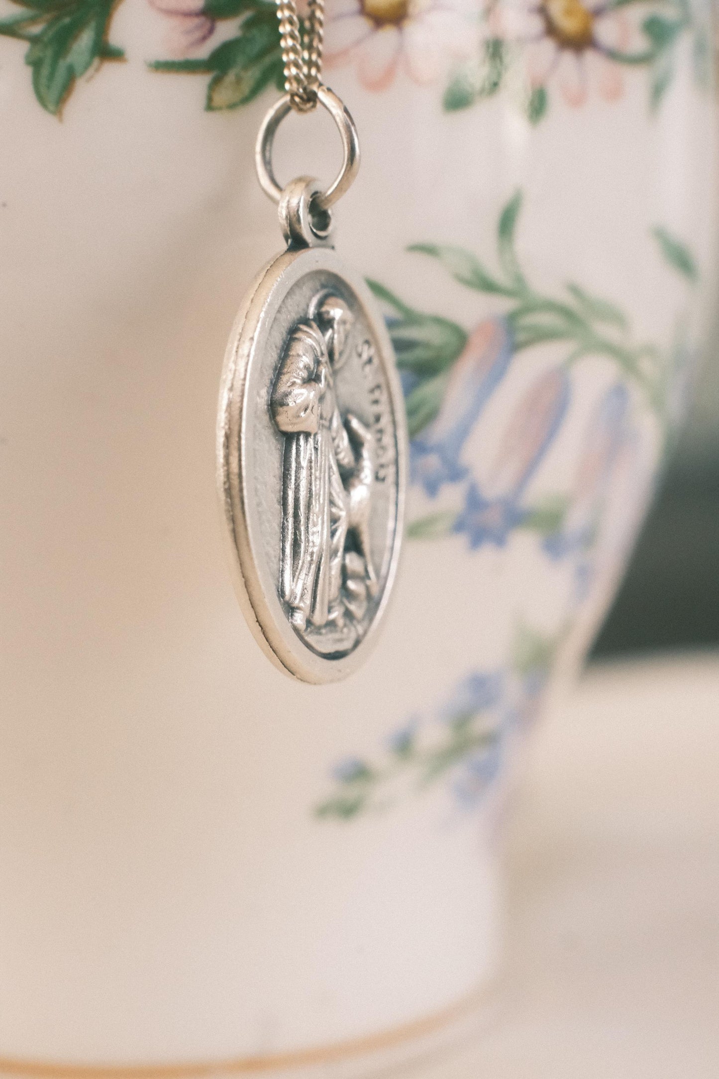 Médaille silver 925 pendant necklace: St Francis