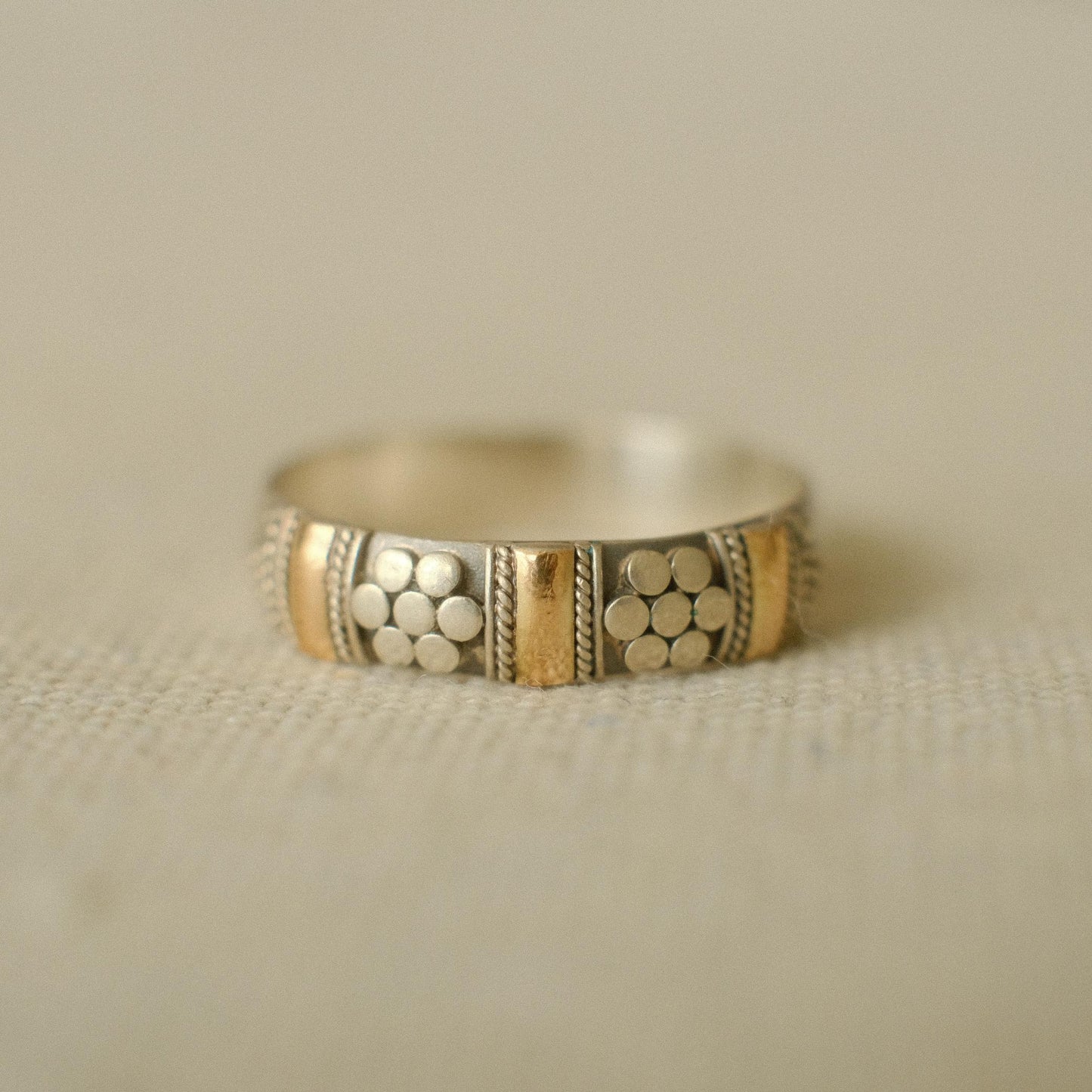 Vintage Two-Tone Silver Ring