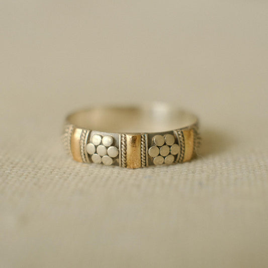 Vintage Two-Tone Silver Ring