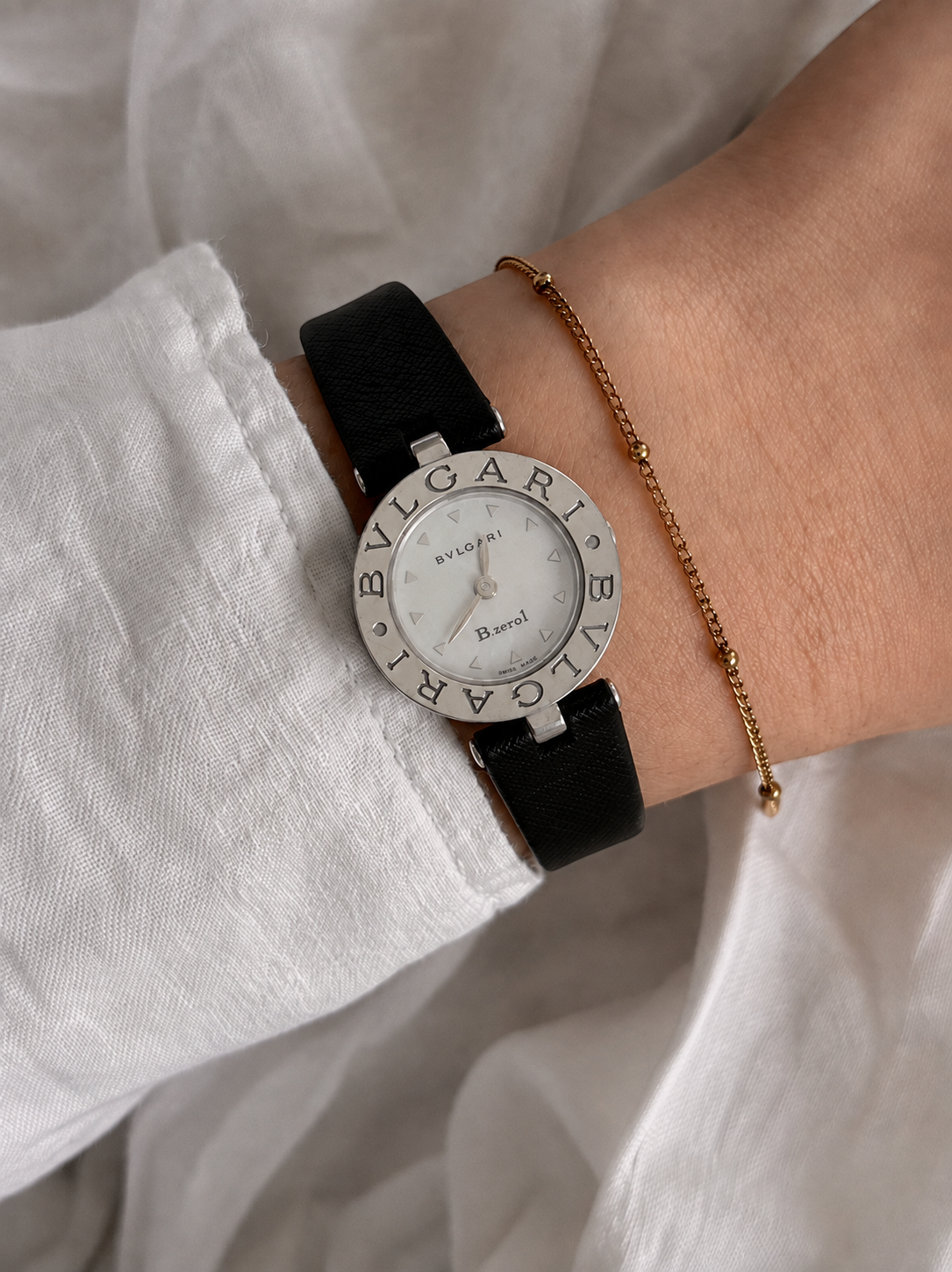 BVLGARI B.zero1 White Shell Ladies Watch
