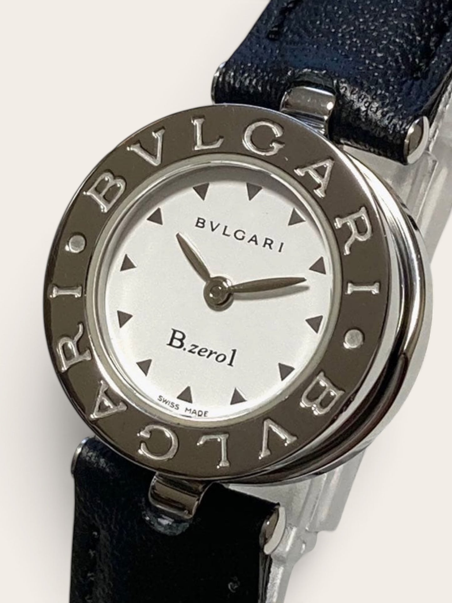 BVLGARI B.zero1 Ladies Watch (White Dial, Stainless Steel)