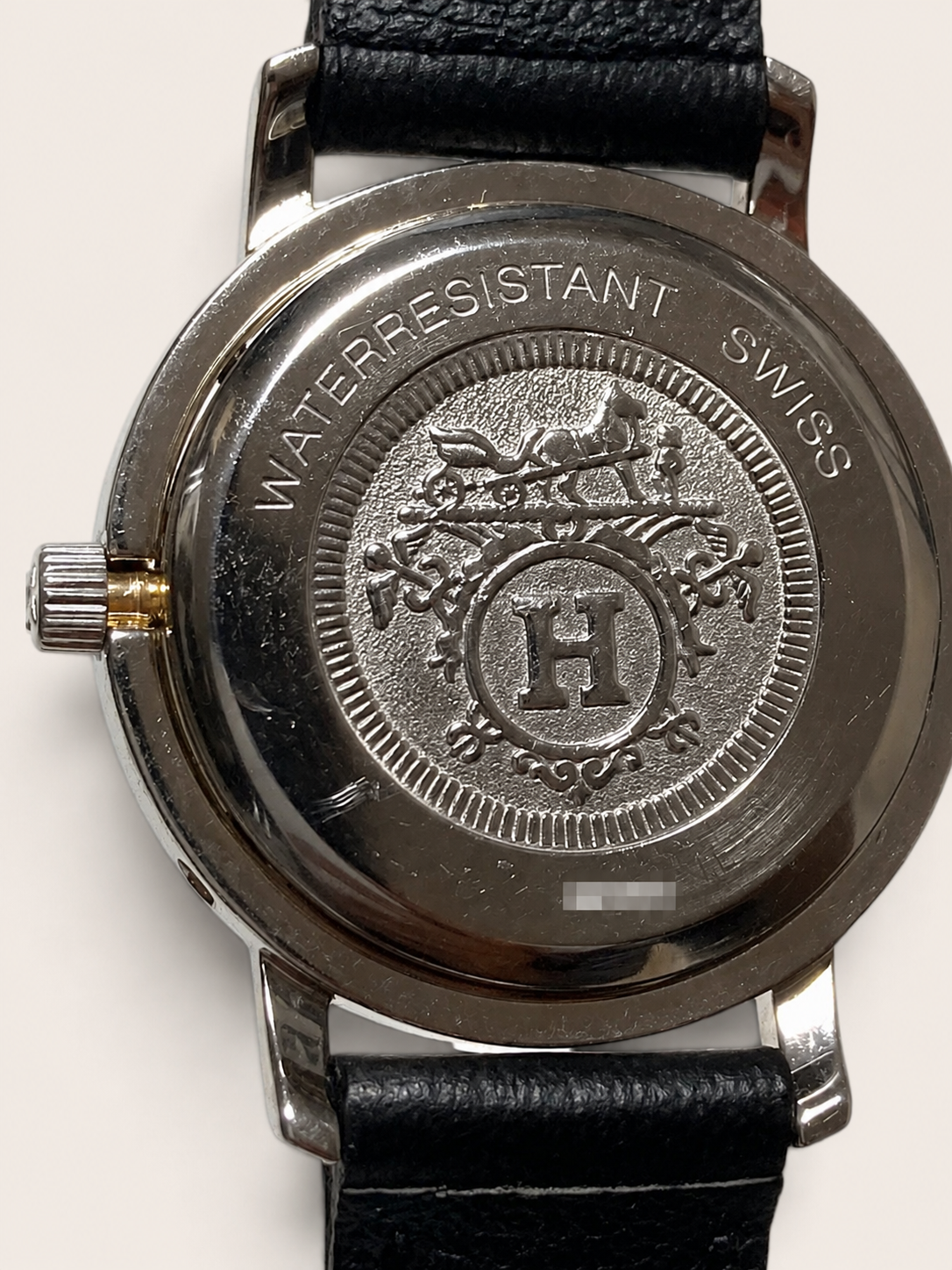 HERMÈS Vintage Watch (White Dial, Gold-Plated Case)