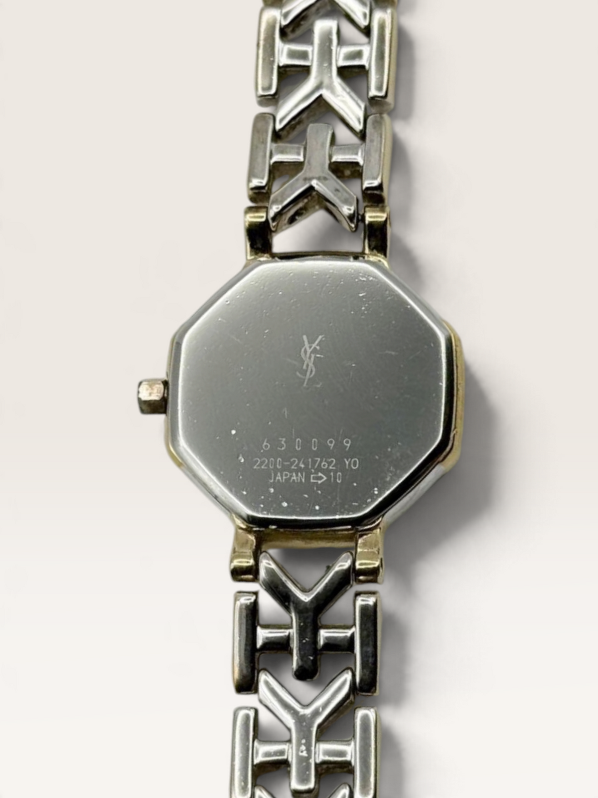 Yves Saint Laurent Octagonal Two-Tone Bracelet Watch