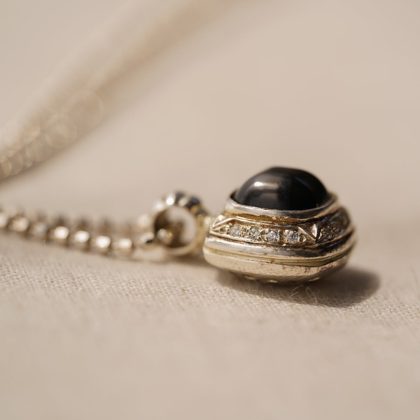 Vintage Stone Pendant Necklace