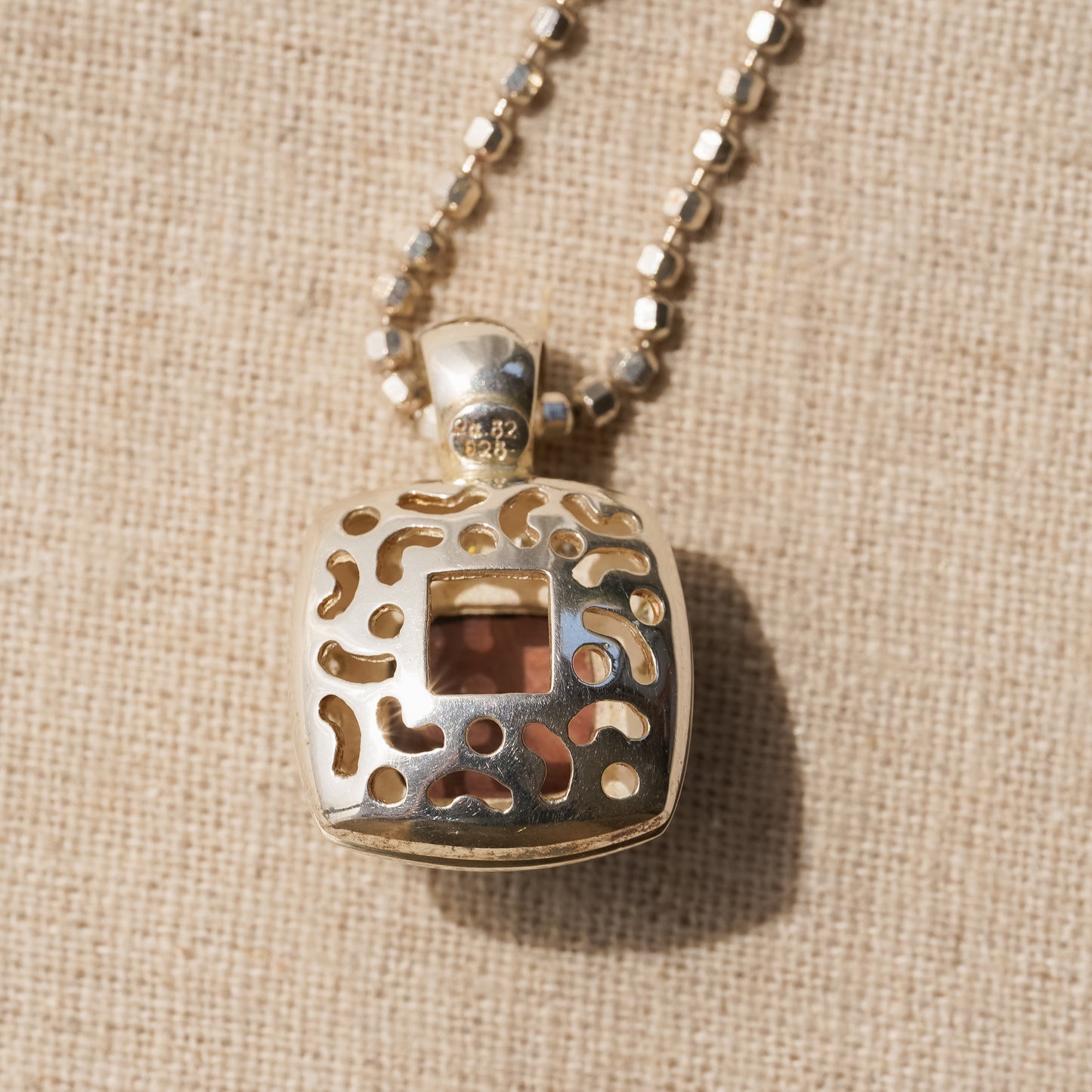 Vintage Stone Pendant Necklace