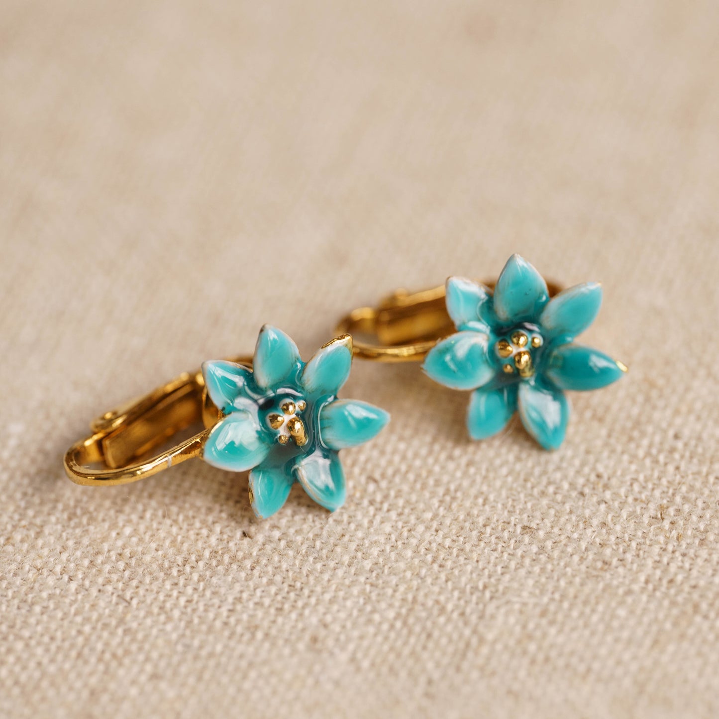 Vintage Enamel Earrings