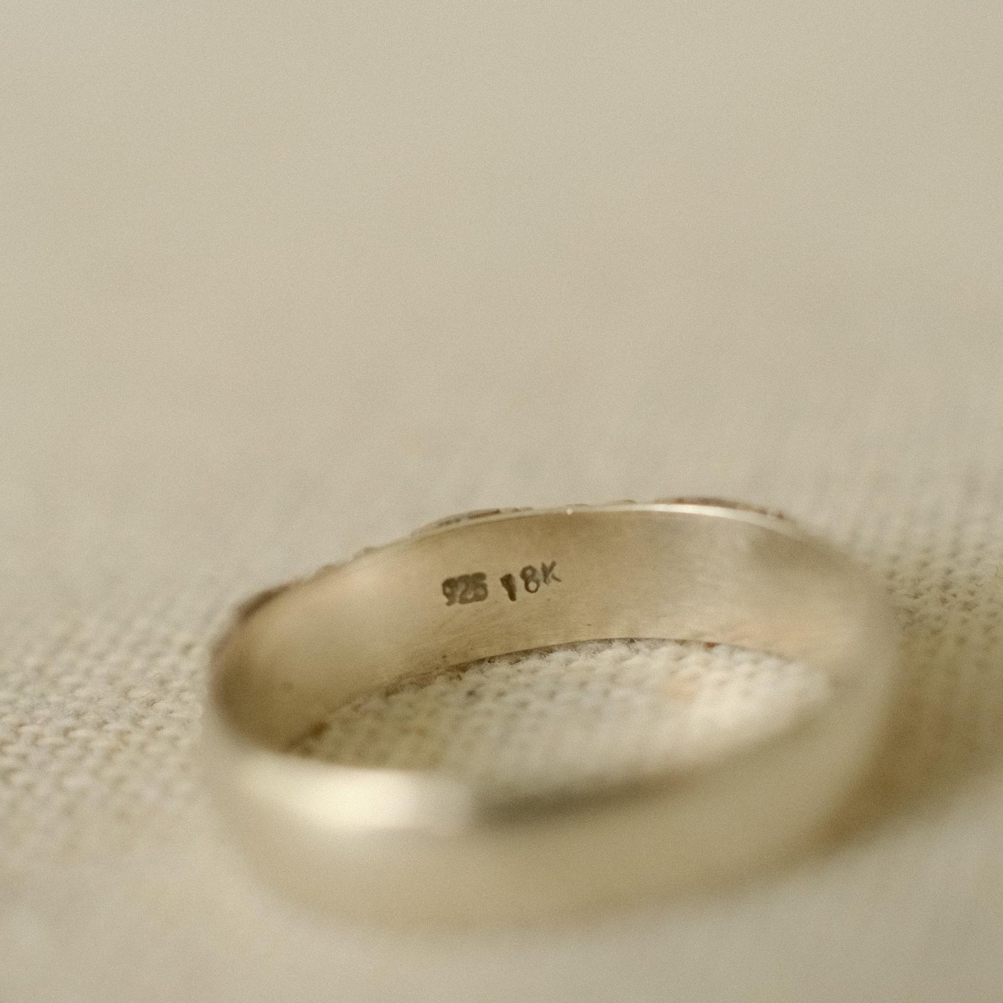 Vintage Two-Tone Silver Ring
