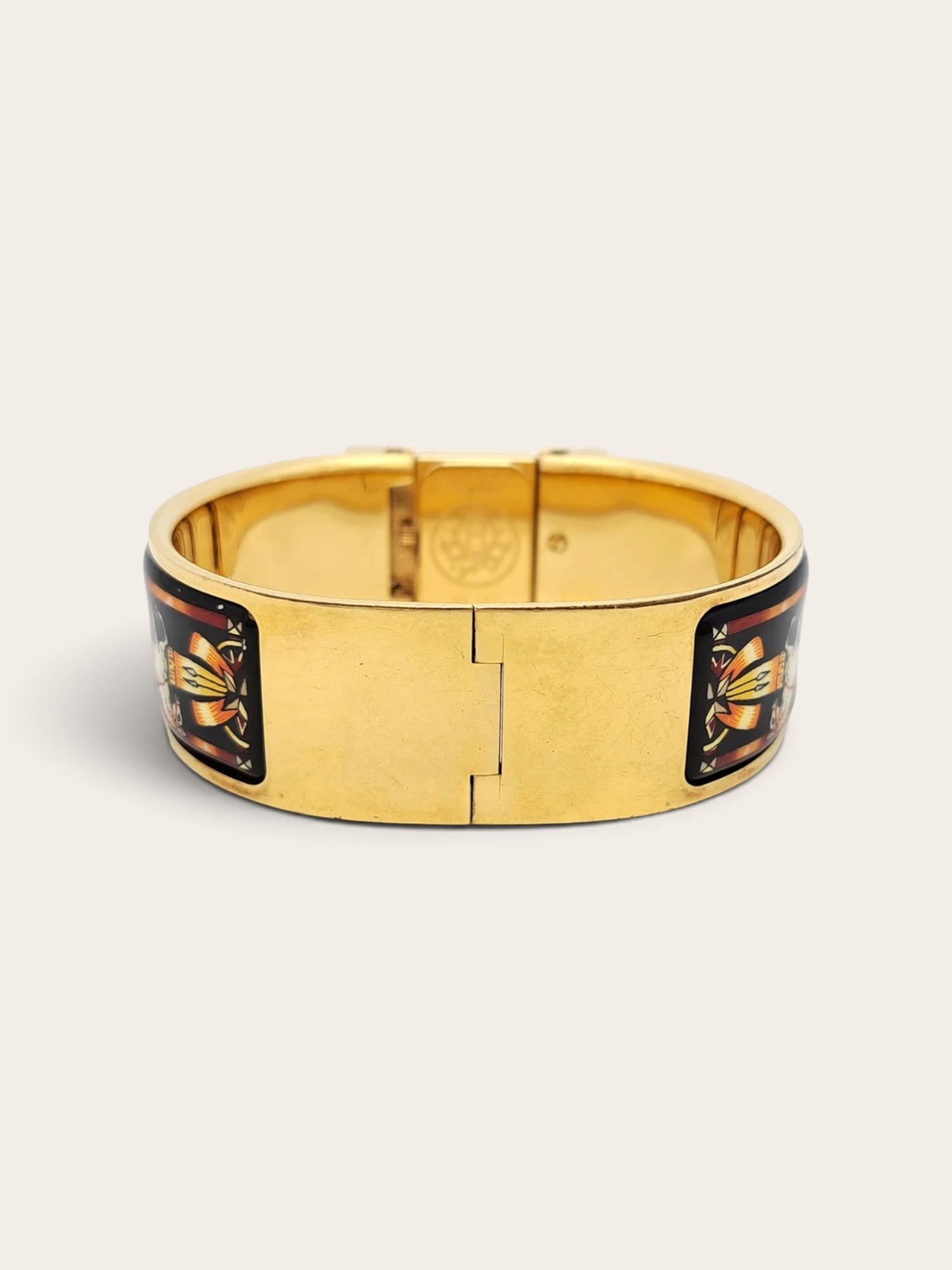 HERMÈS Loquet Gold-Tone Bangle Watch