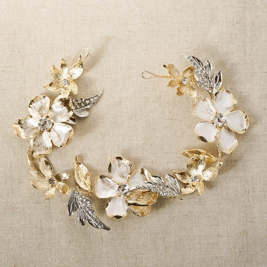 Vintage Floral Motif Headdress