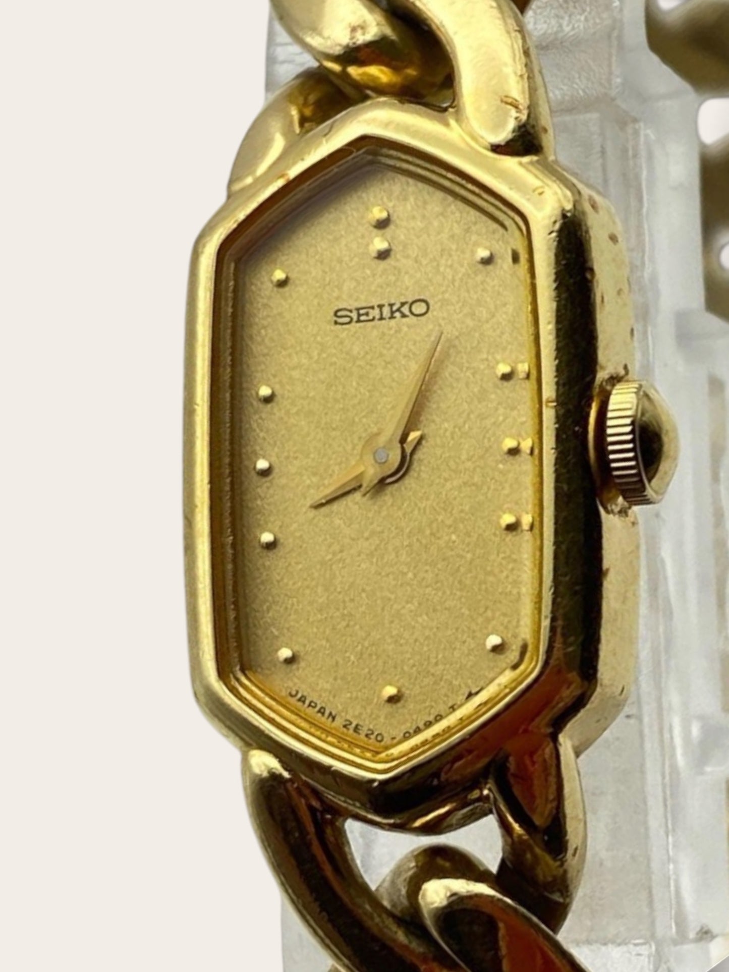 SEIKO Gold-Tone Chain Bracelet Watch