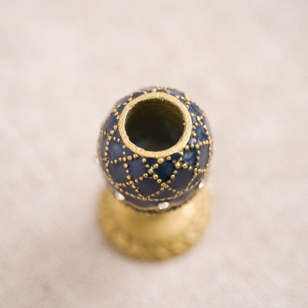 Faberge Collection: Candle Holder Blue