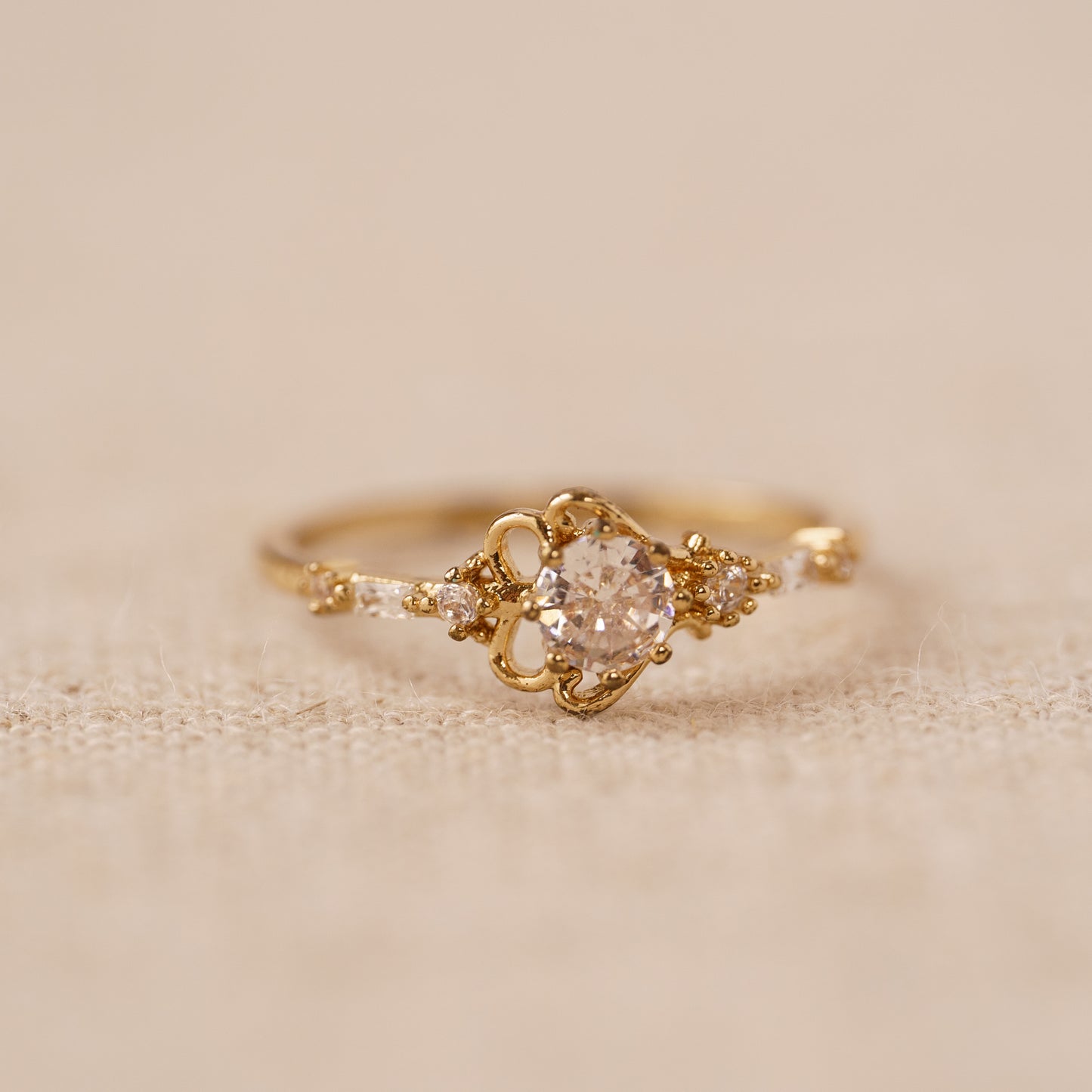 Asymmetric Rhinestone Ring