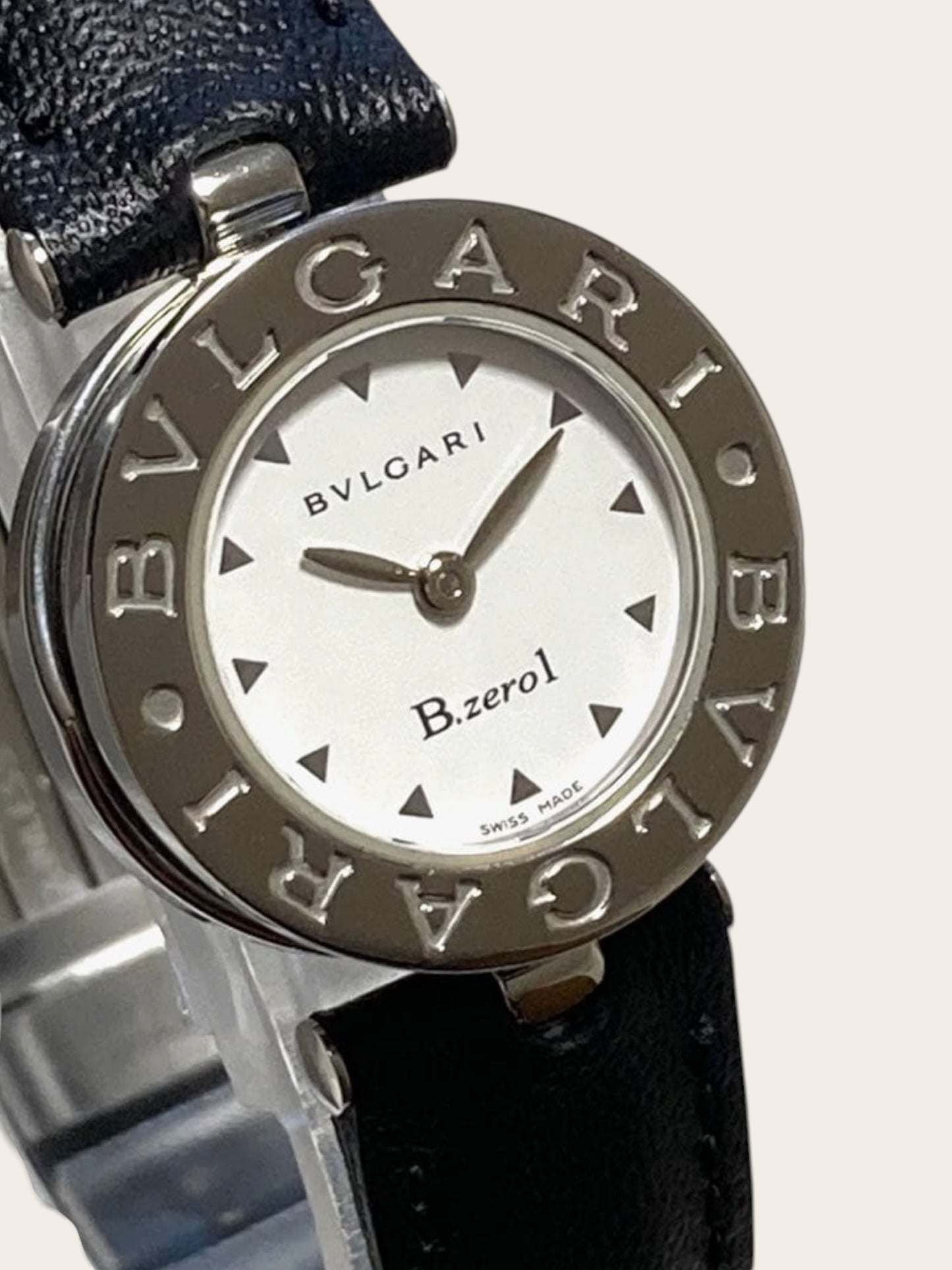 BVLGARI B.zero1 Ladies Watch (White Dial, Stainless Steel)