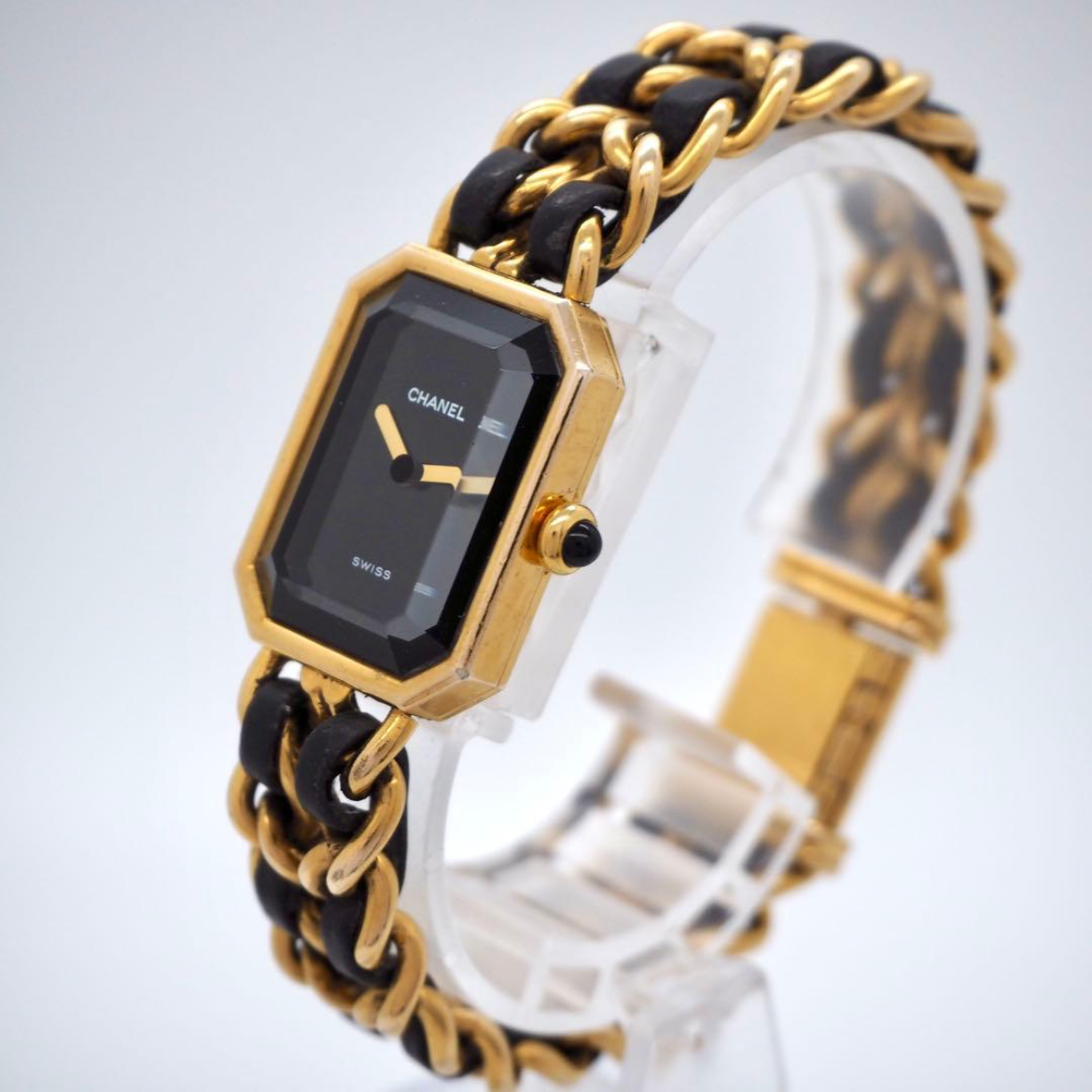 CHANEL Première Vintage Watch — Black Dial × Gold