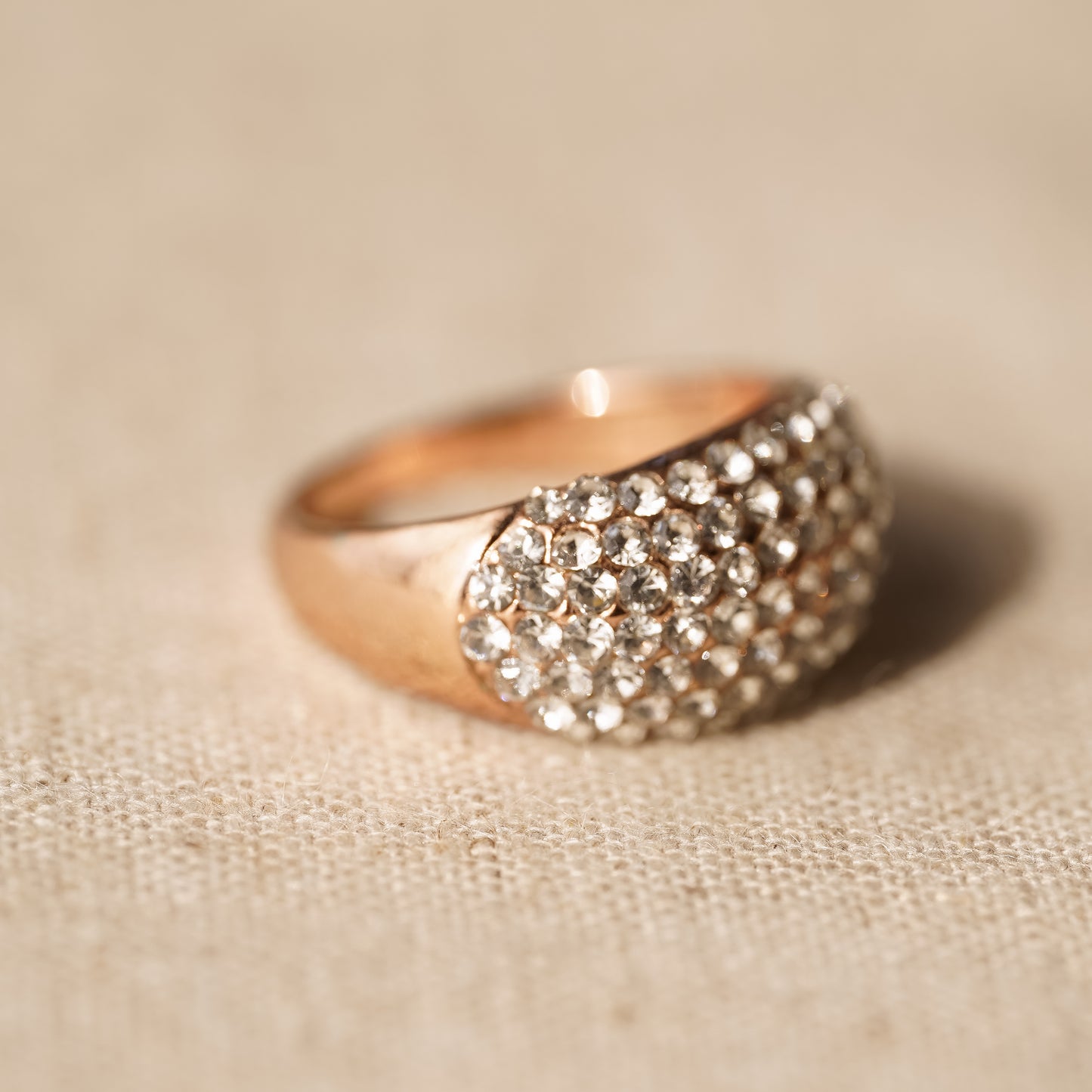 Vintage Rhinestone Cluster Ring