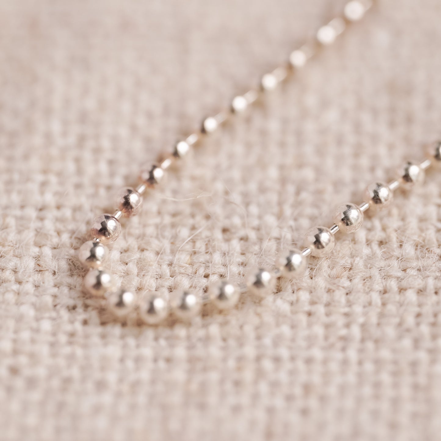 Vintage Sterling Silver Ball Chain Bracelet