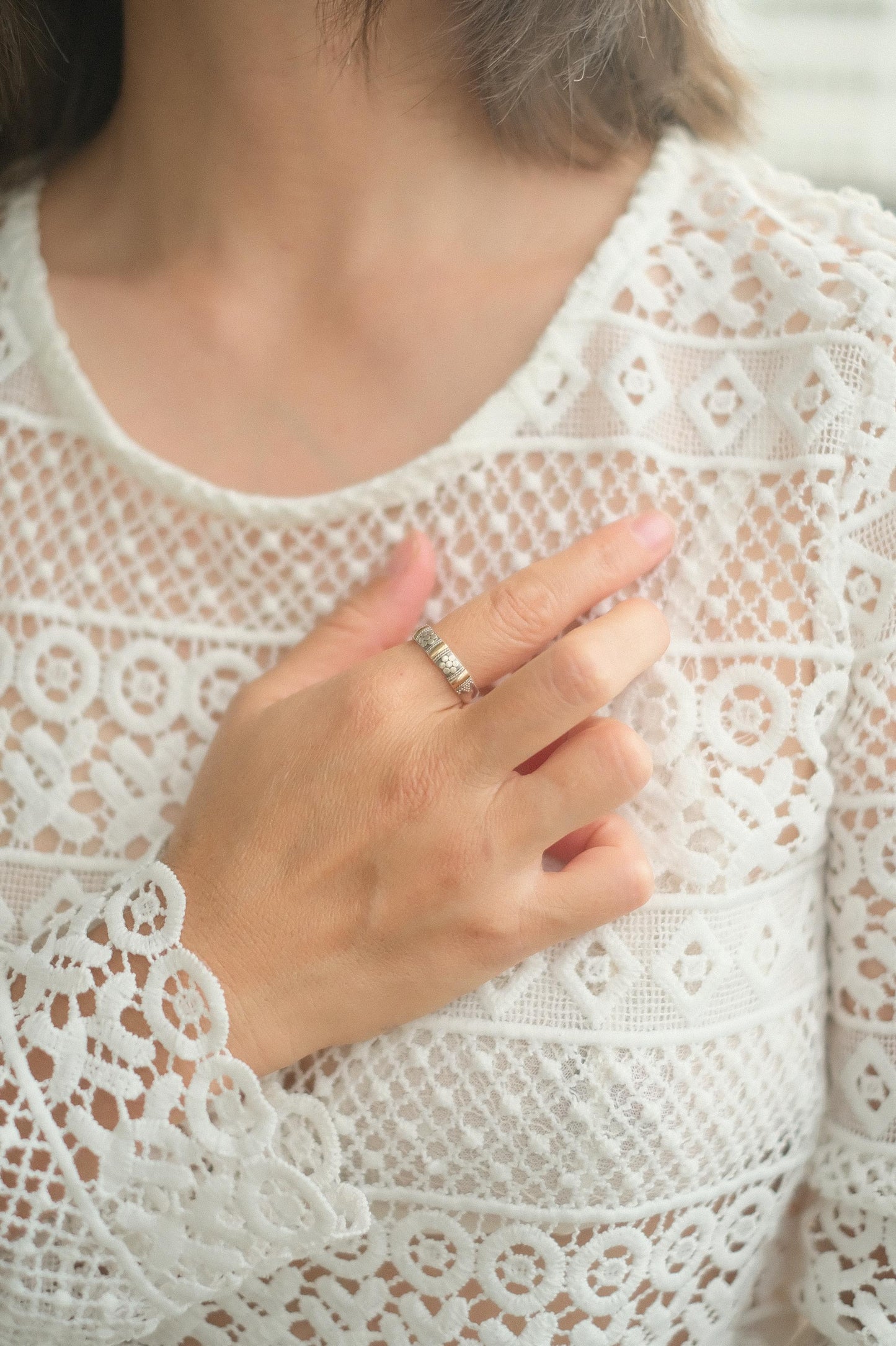 Vintage Two-Tone Silver Ring