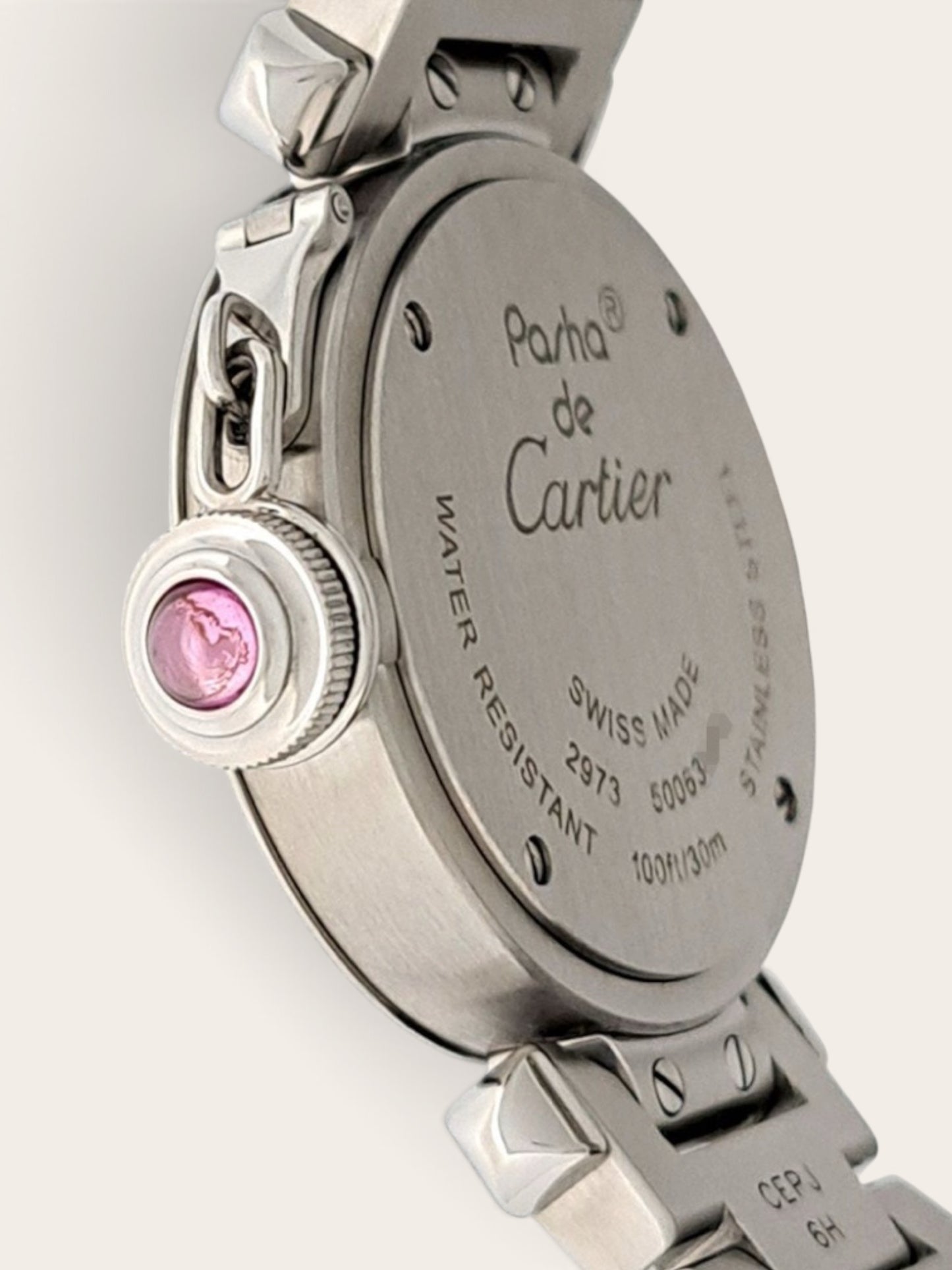 Cartier Miss Pasha Pink Dial Quartz Watch