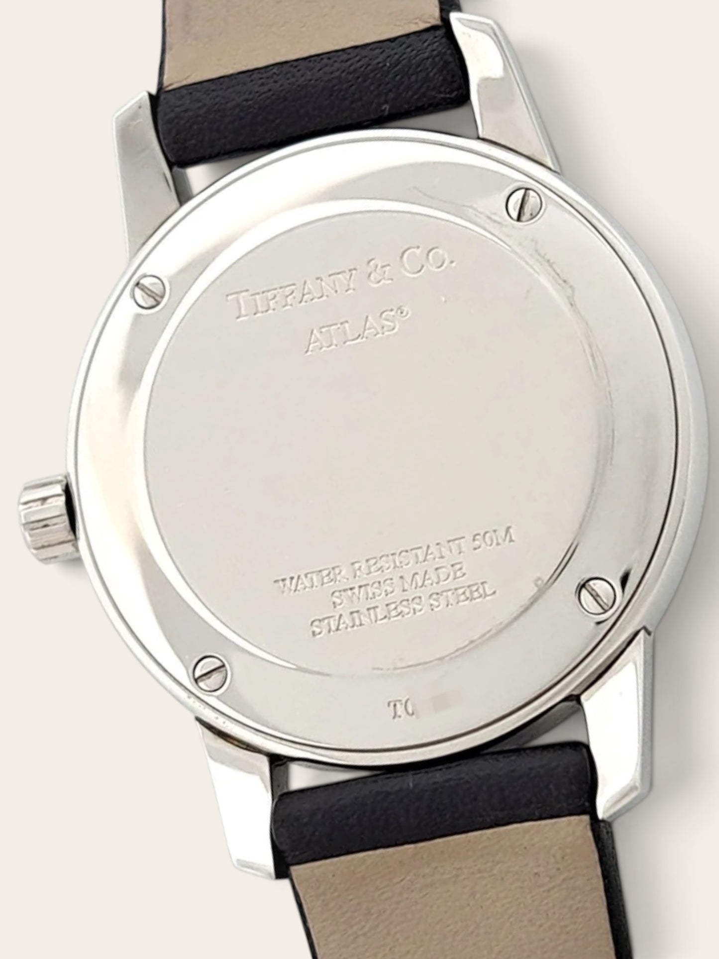 TIFFANY & Co. Atlas Black Dial Ladies Watch