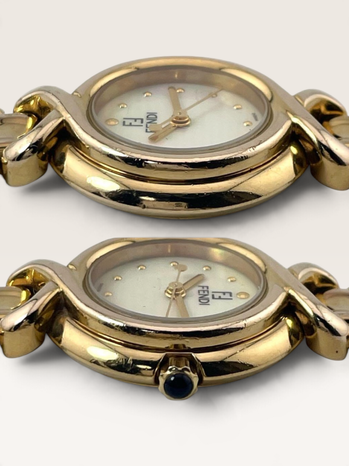 FENDI 700L Mother-of-Pearl Gold-Tone Vintage Quartz Watch