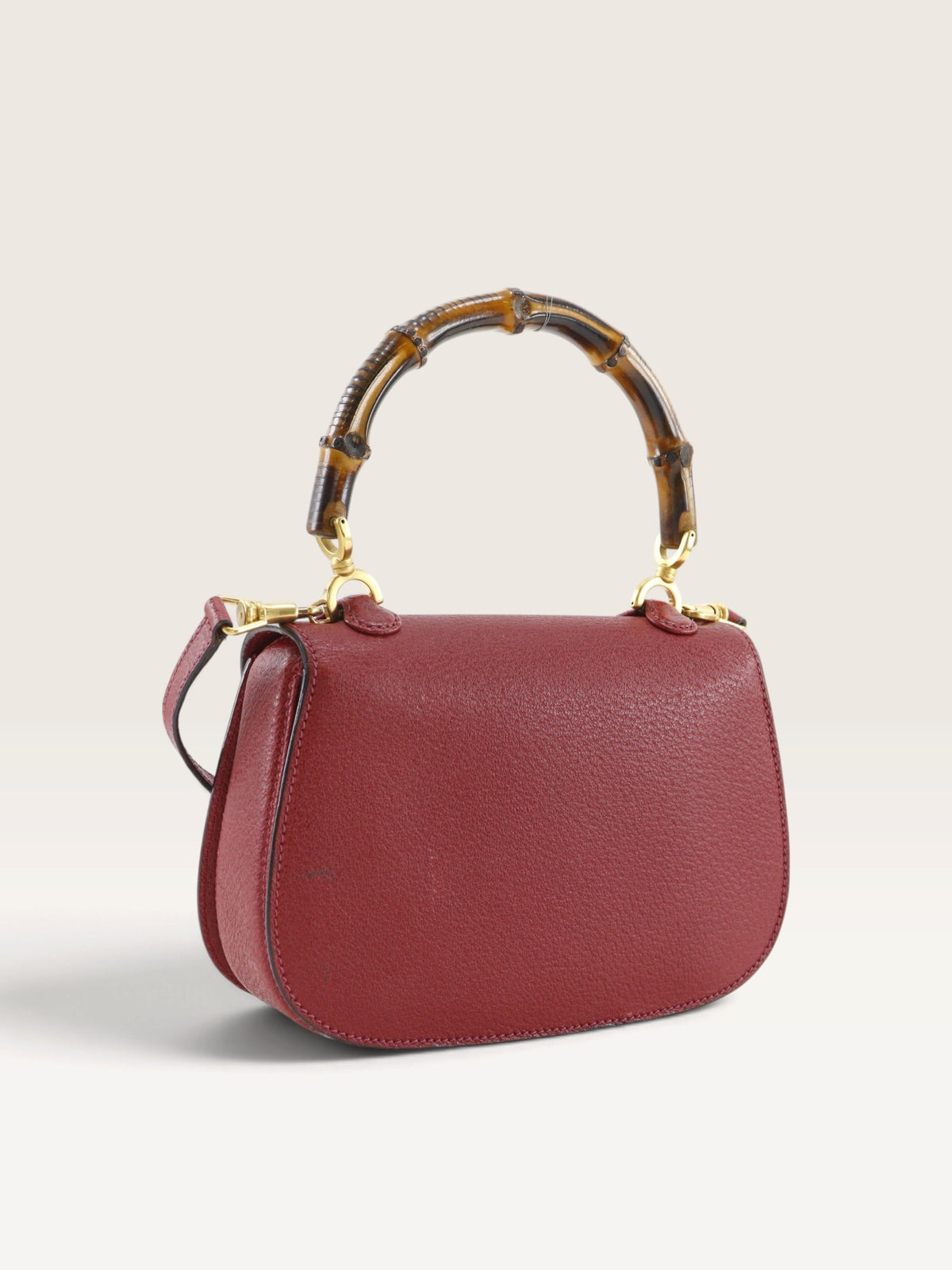 GUCCI Bamboo 2-Way Red Leather Bag – Vintage