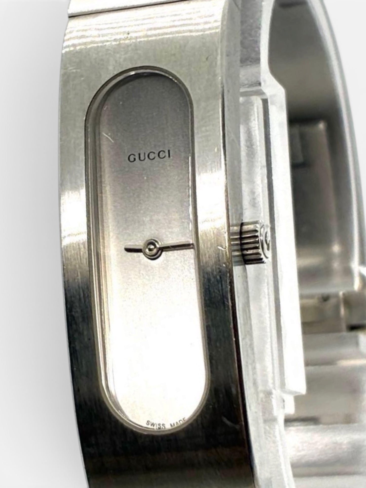 Vintage Gucci Silver Bangle Watch