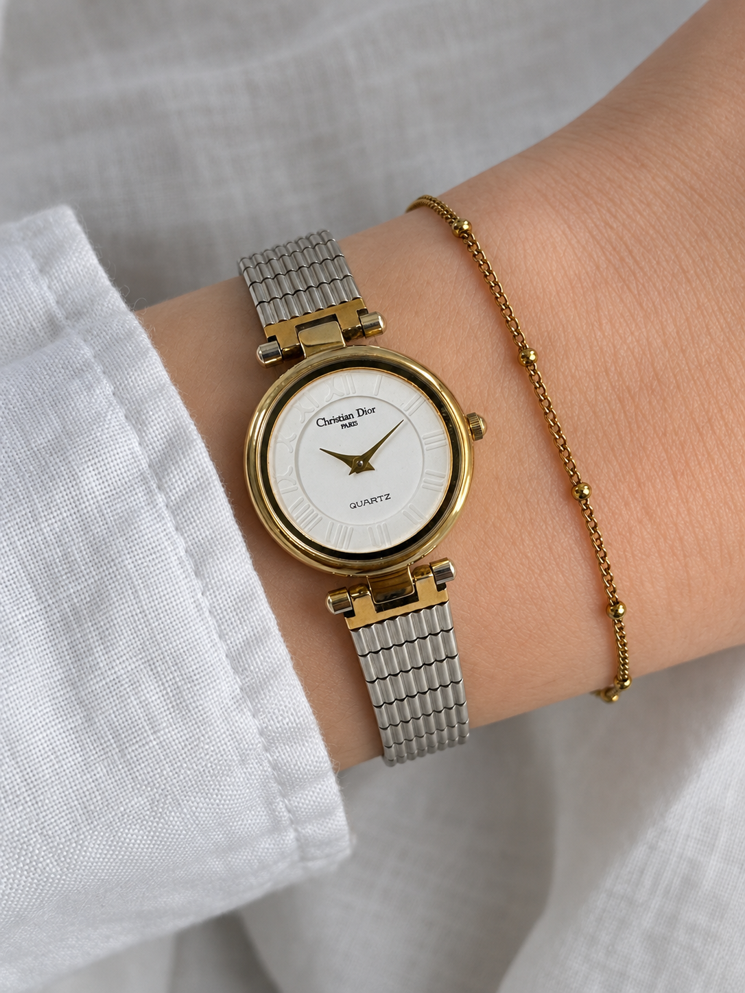 Christian Dior Two-Tone Vintage Quartz Watch