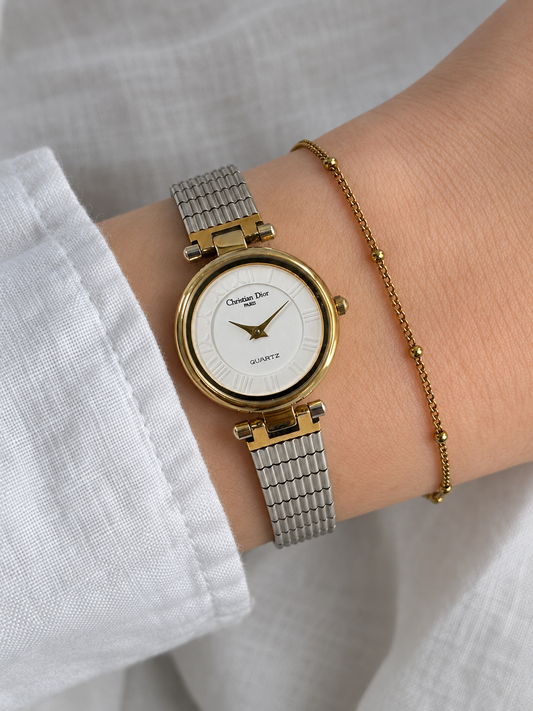 Christian Dior Two-Tone Vintage Quartz Watch