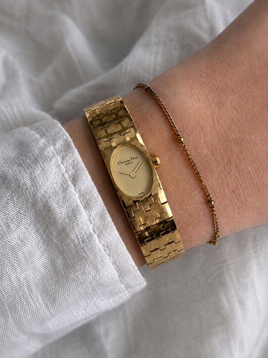 Christian Dior Miss Dior Oval Face Gold Vintage Watch