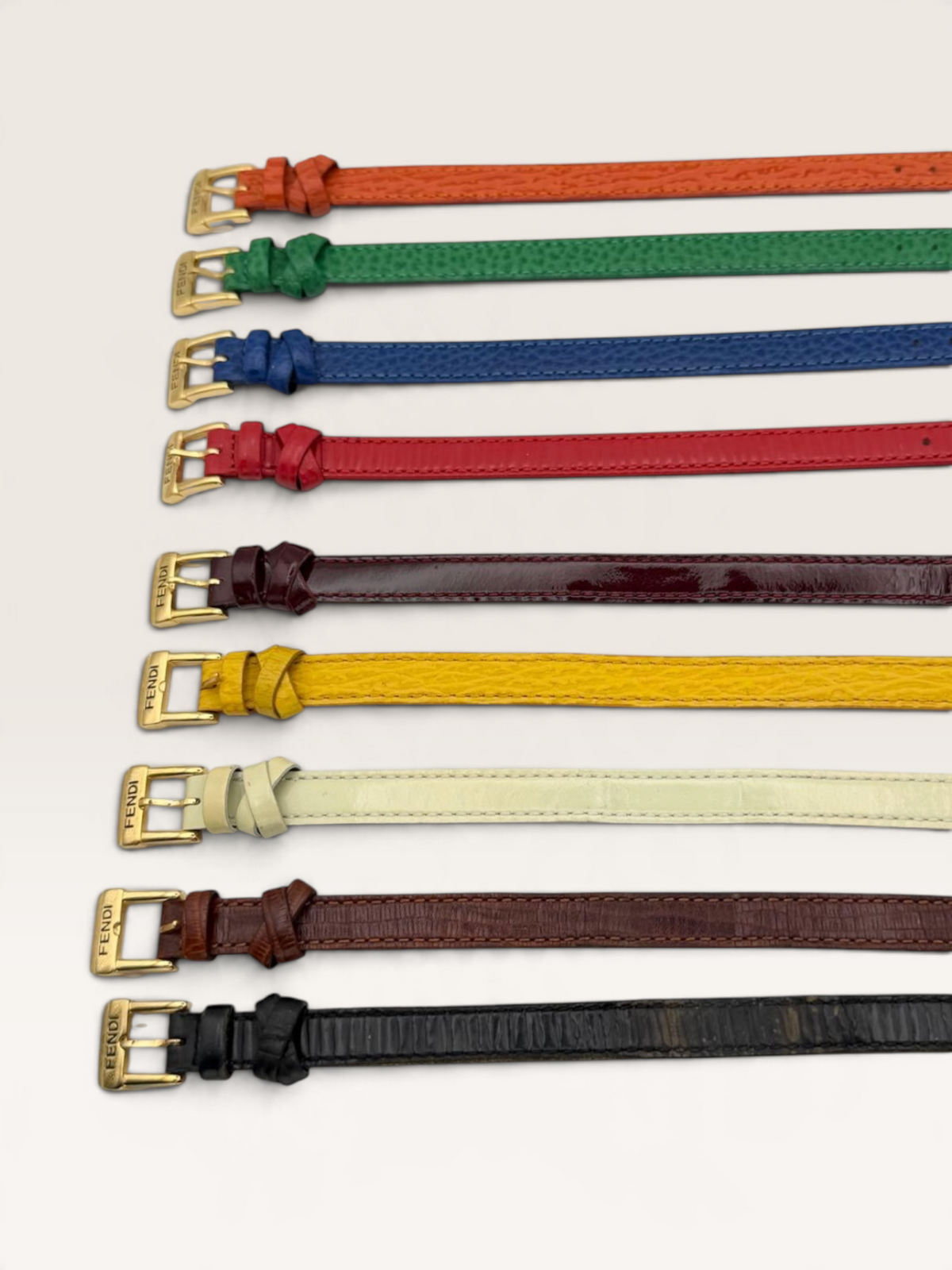 FENDI 640L Chameleon Vintage Quartz Watch with Nine Leather Straps