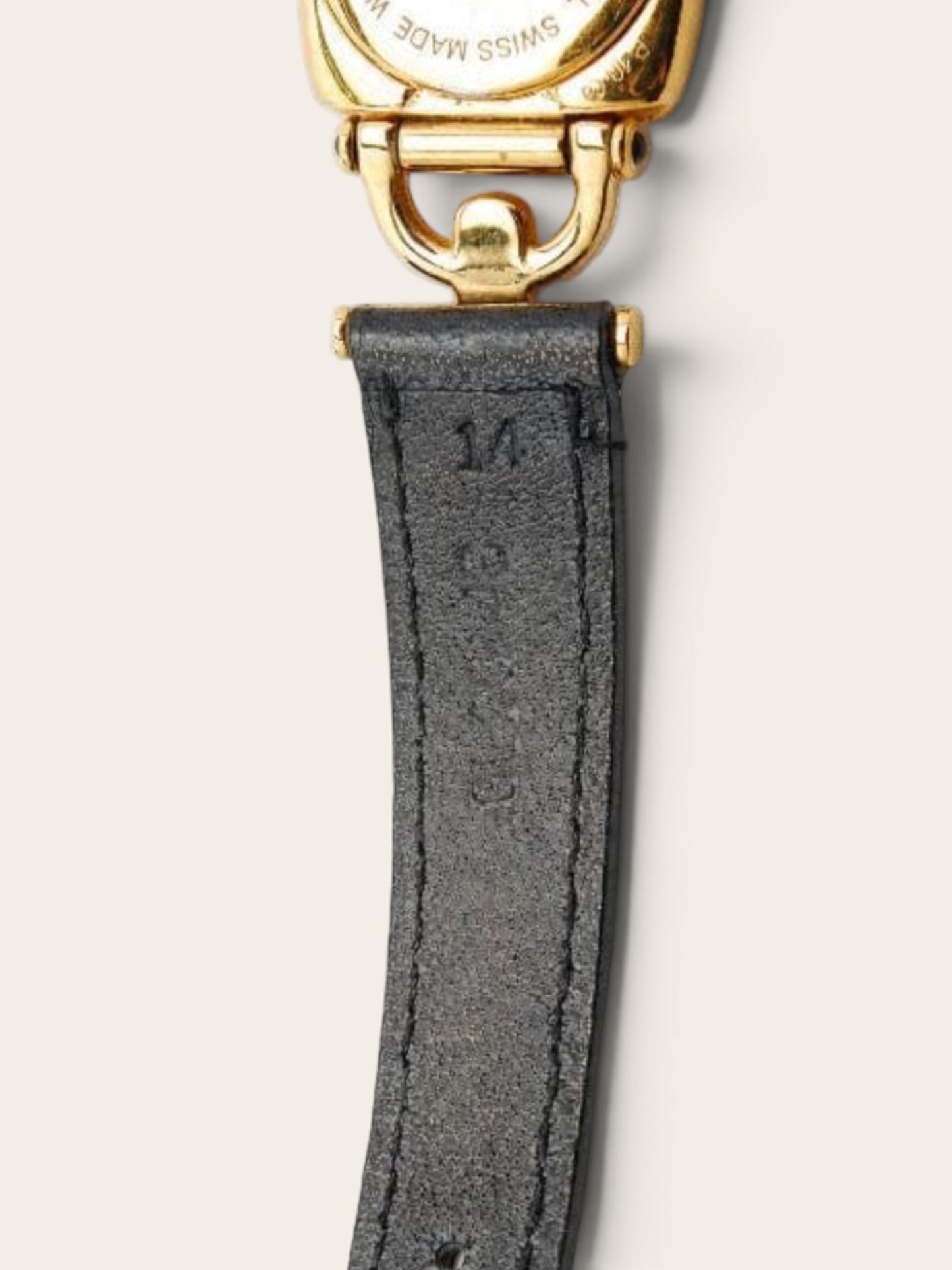 GUCCI Logo Bezel Black Dial Watch