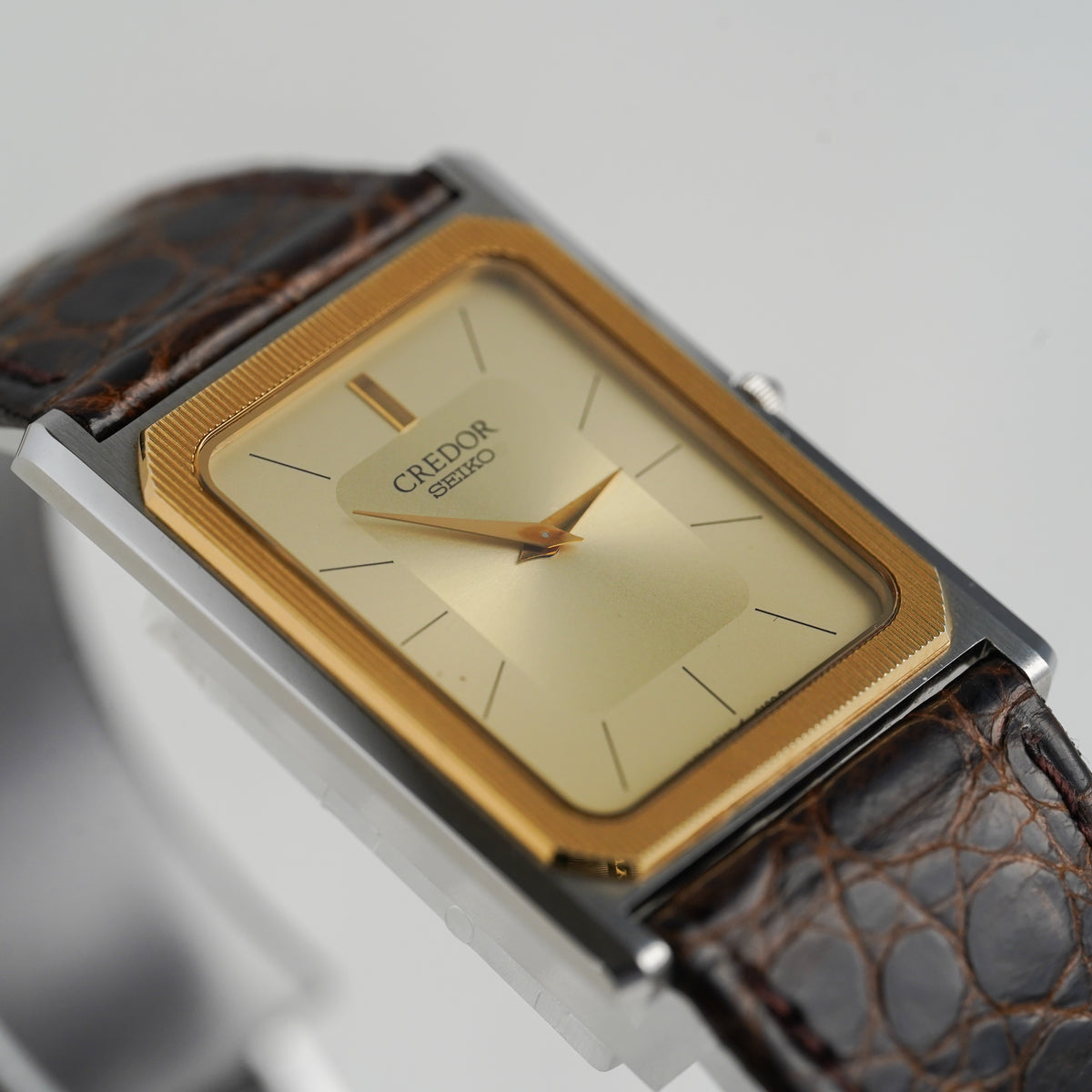 SEIKO CREDOR Two-Tone Rectangular Watch