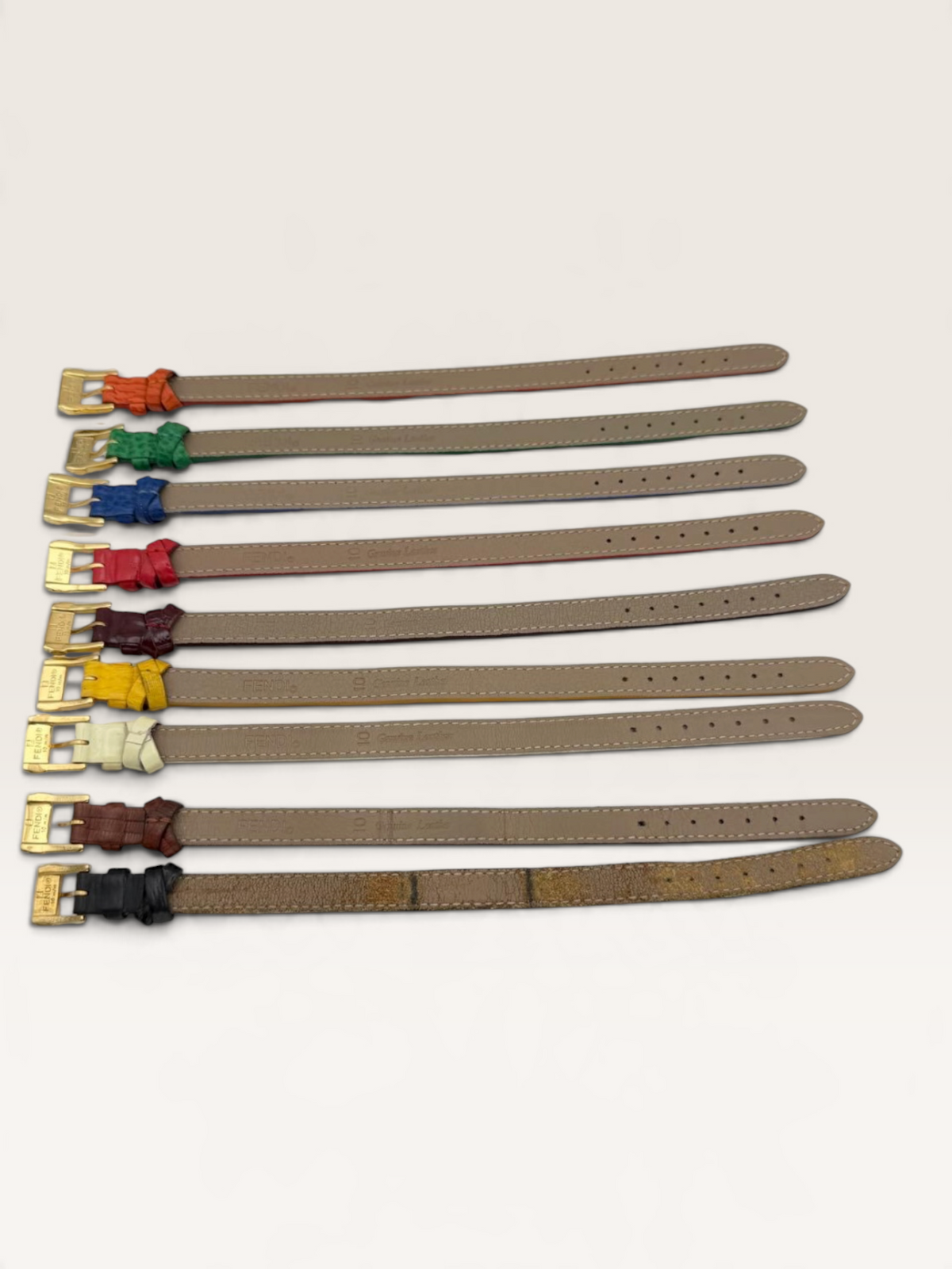 FENDI 640L Chameleon Vintage Quartz Watch with Nine Leather Straps