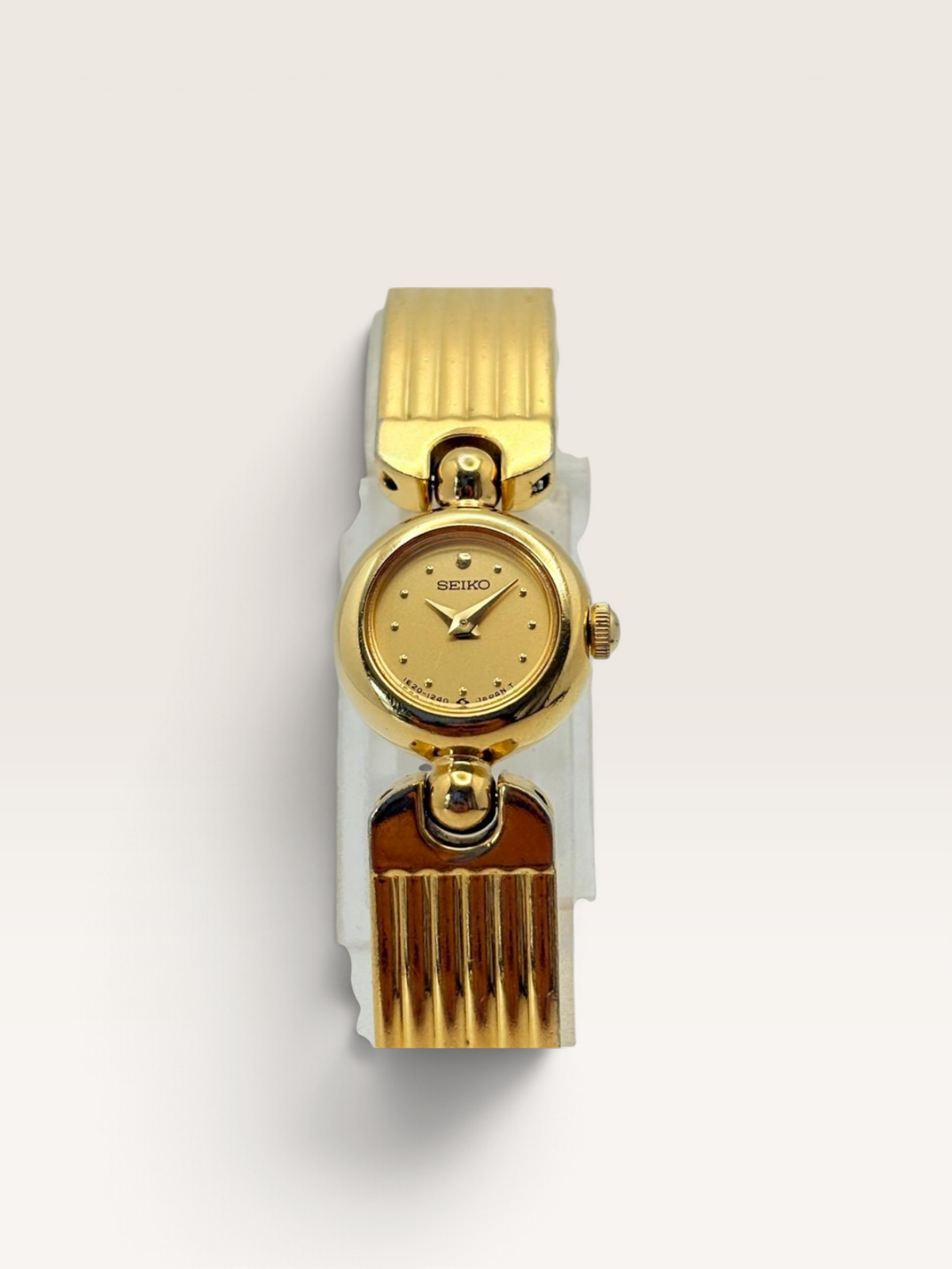 Vintage SEIKO Gold-Tone Bangle Watch 1E20-0380