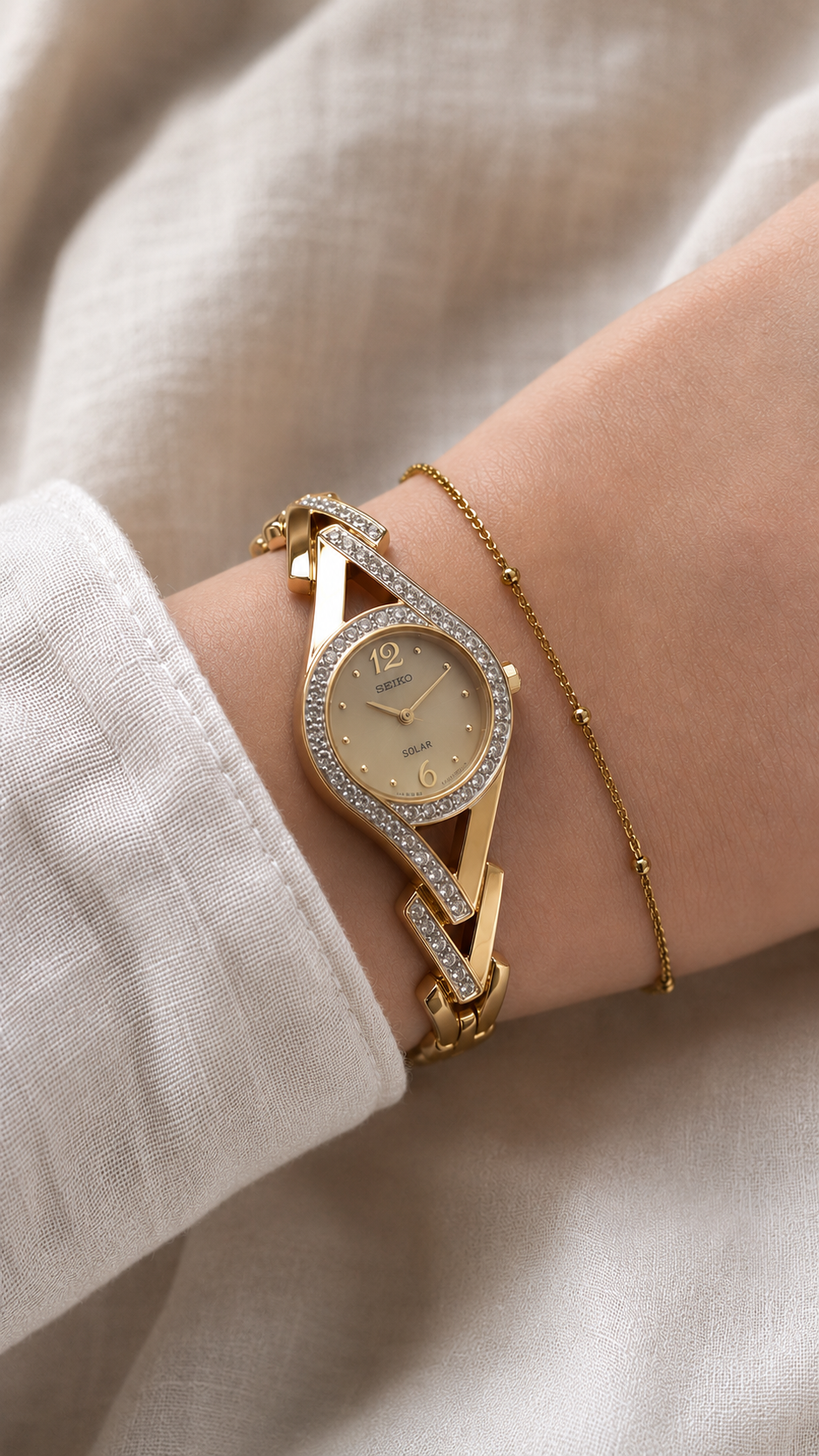 SEIKO Solar Crystal Bangle Watch