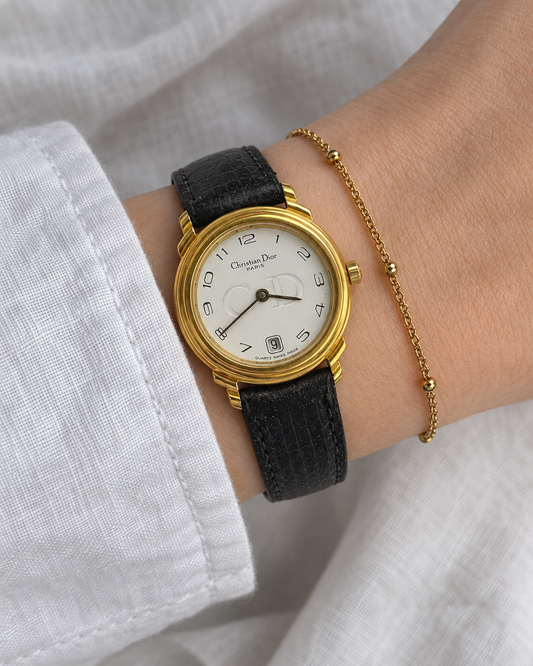Vintage Christian Dior Gold-Tone Date Watch